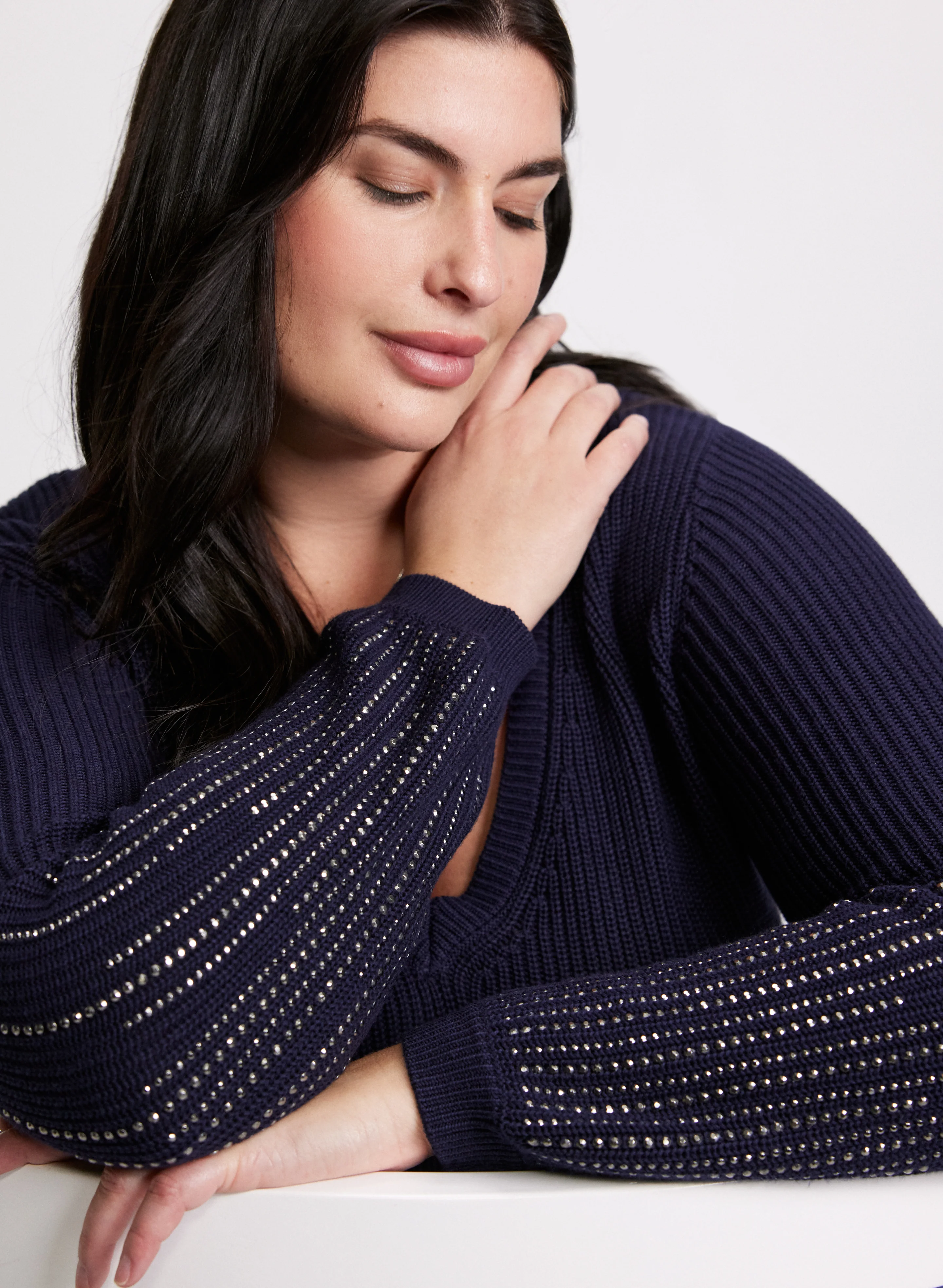 Rhinestone Detail Sweater - Image 2