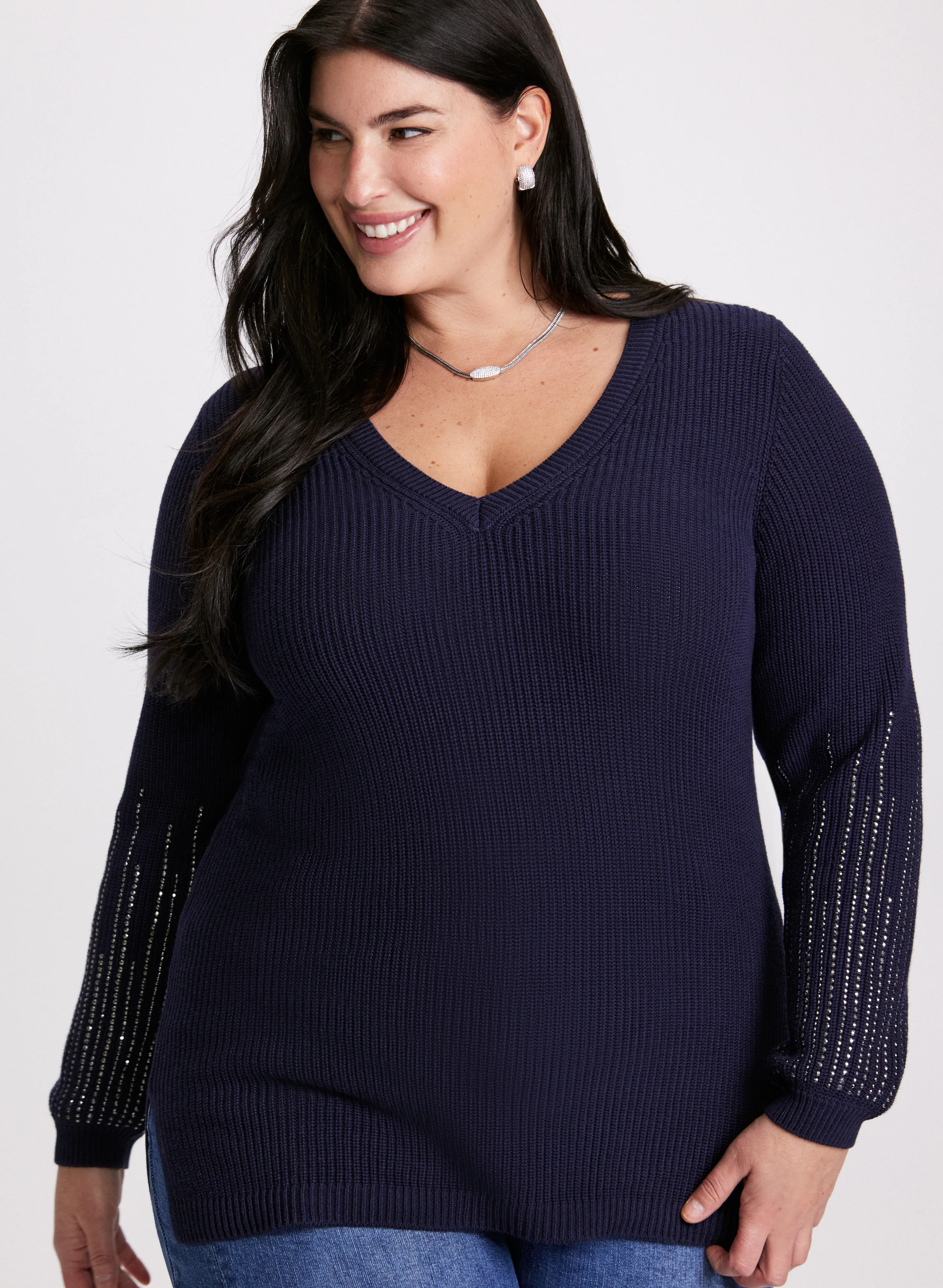 Rhinestone Detail Sweater - Image 5