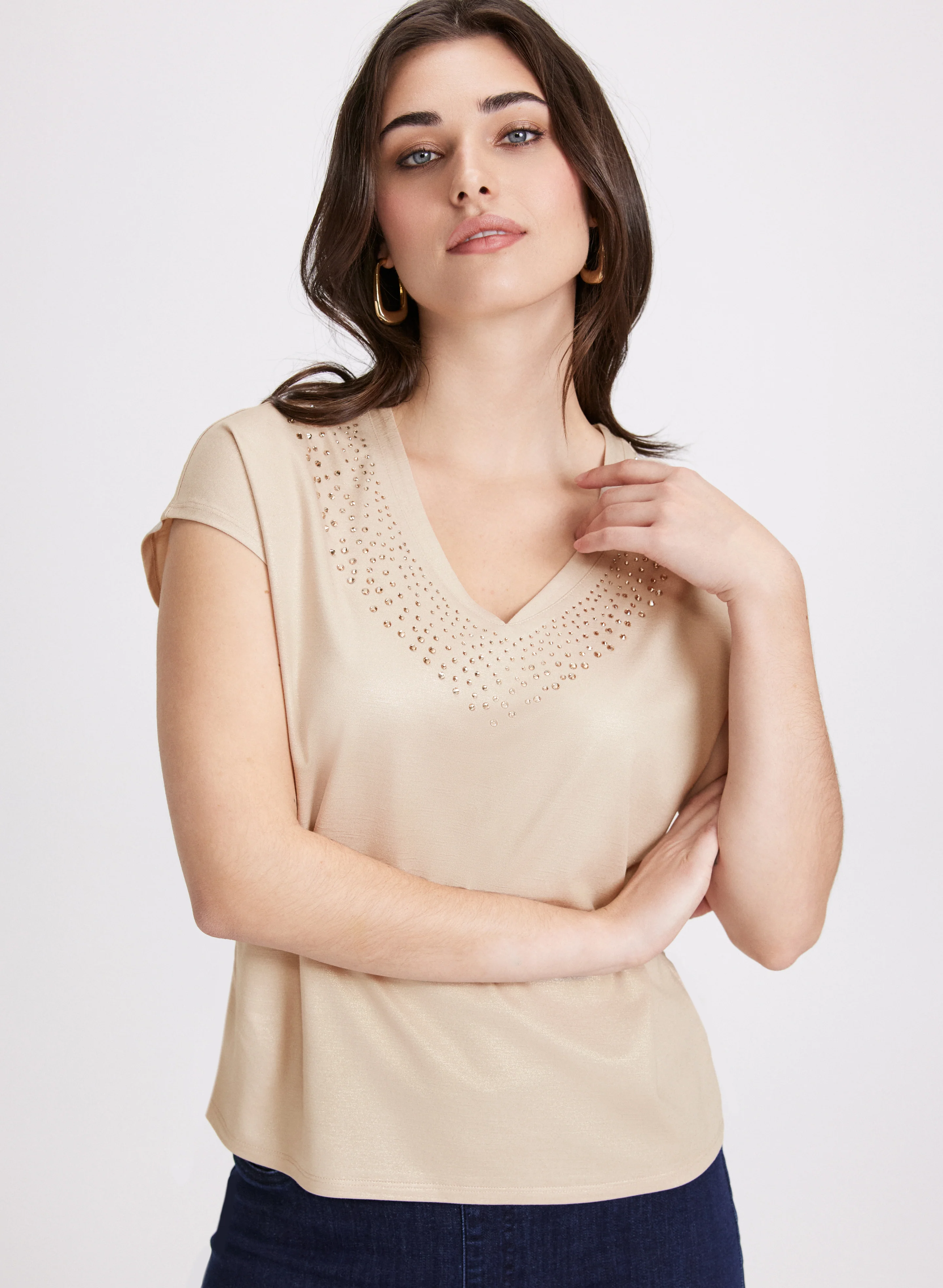 Rhinestone Detail T-Shirt - Image 5