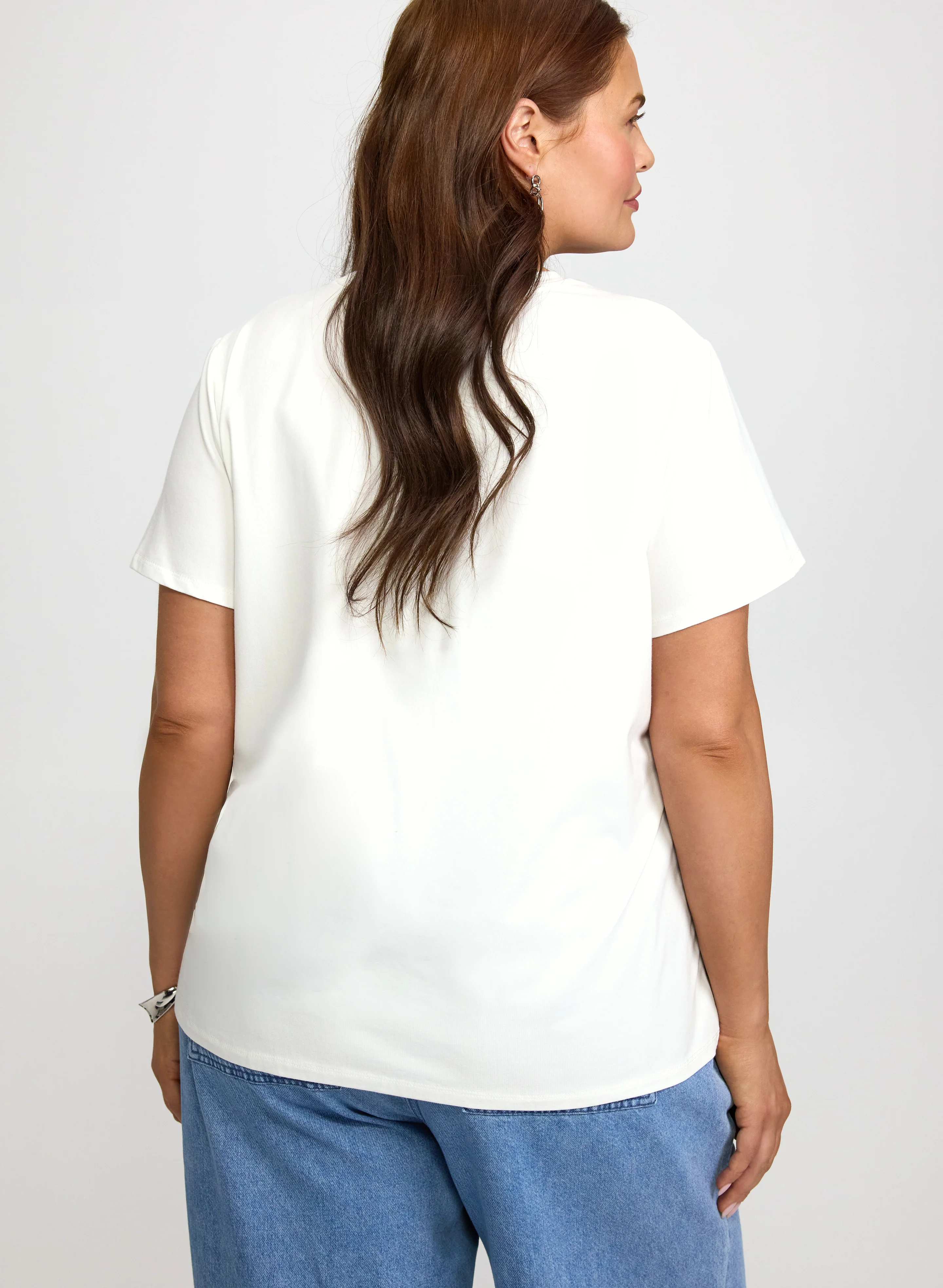 Rhinestone Embellished T-Shirt - Image 3