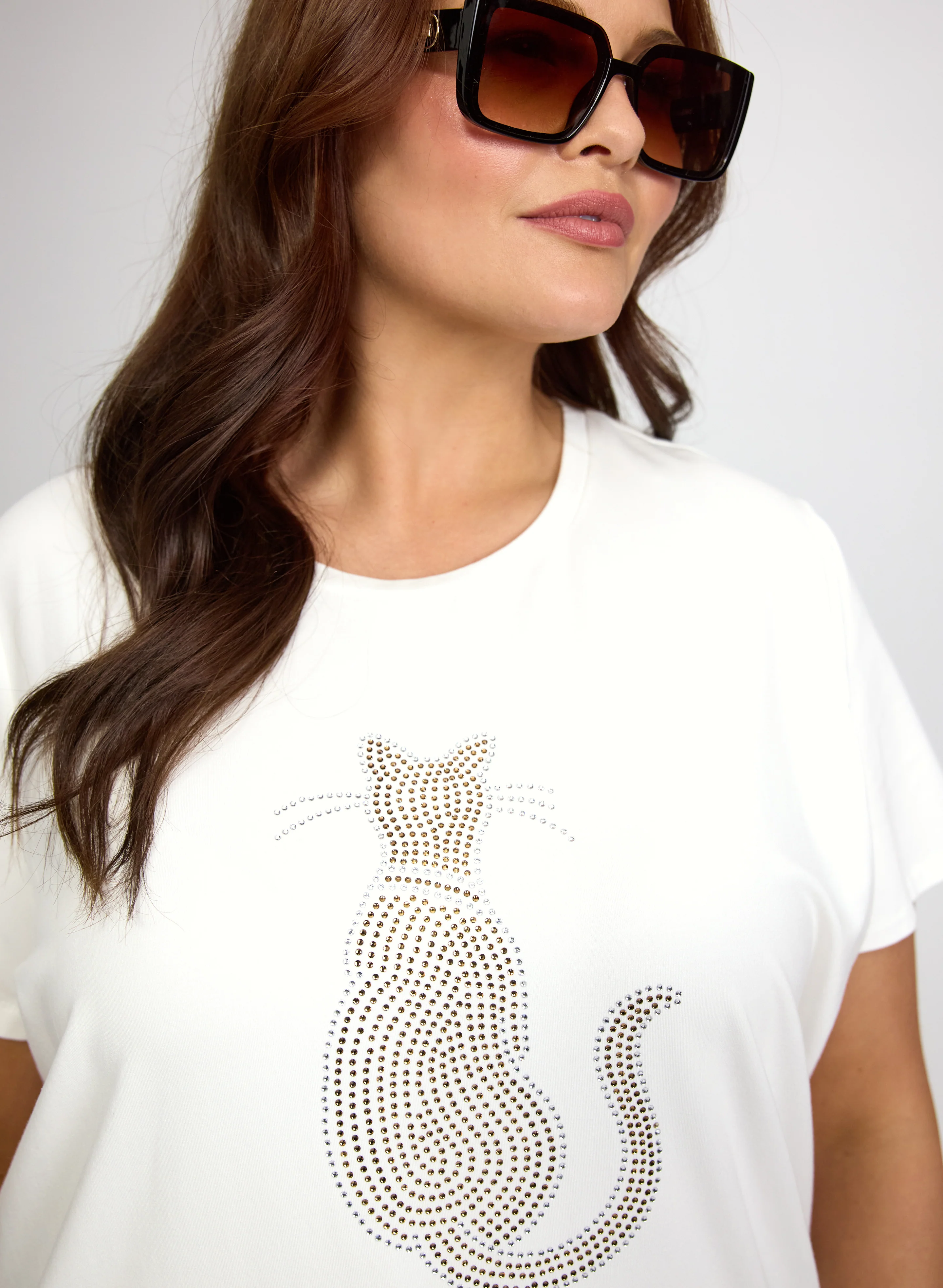 Rhinestone Embellished T-Shirt - Image 5