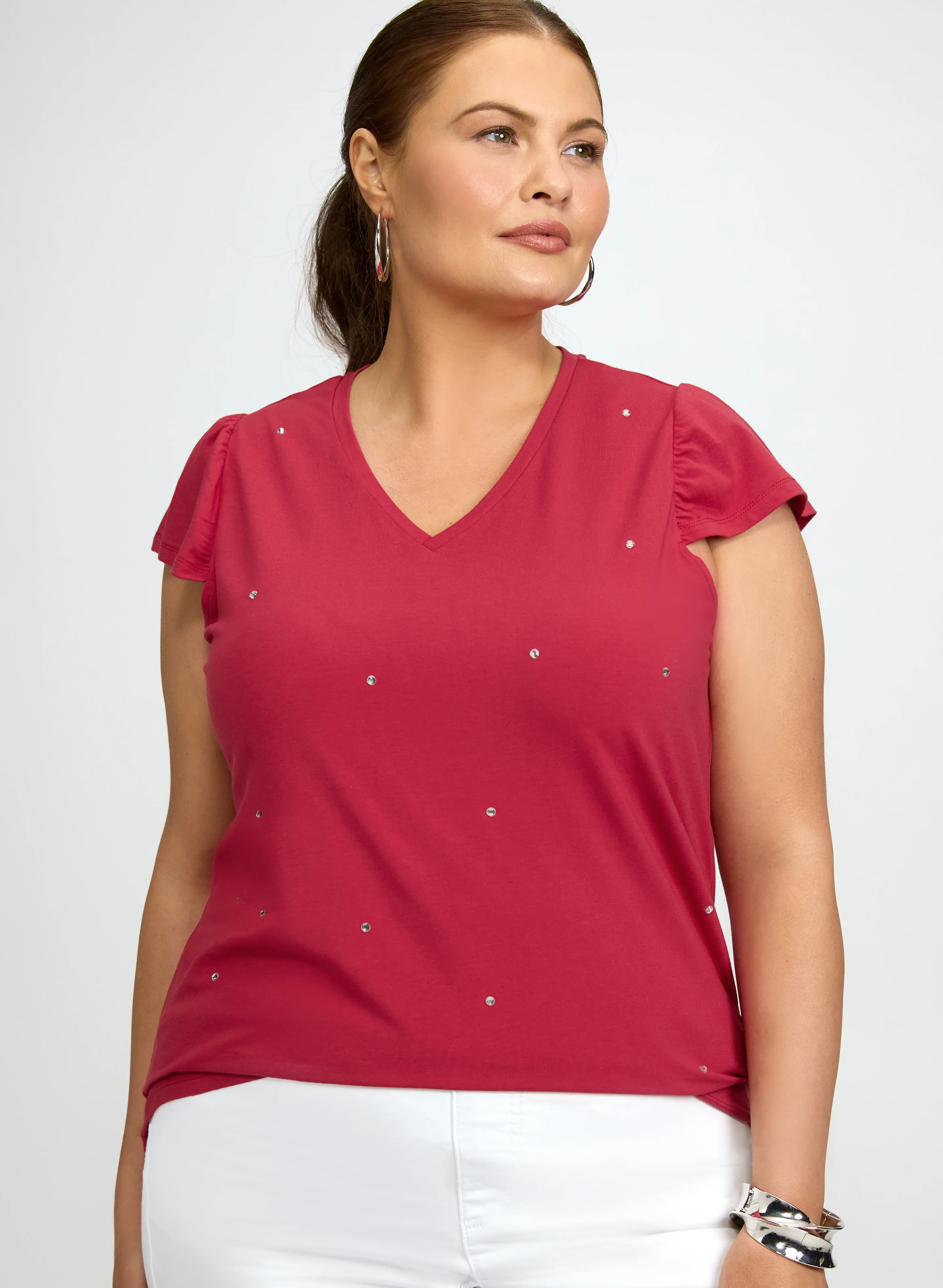 Rhinestone Embellished T-Shirt