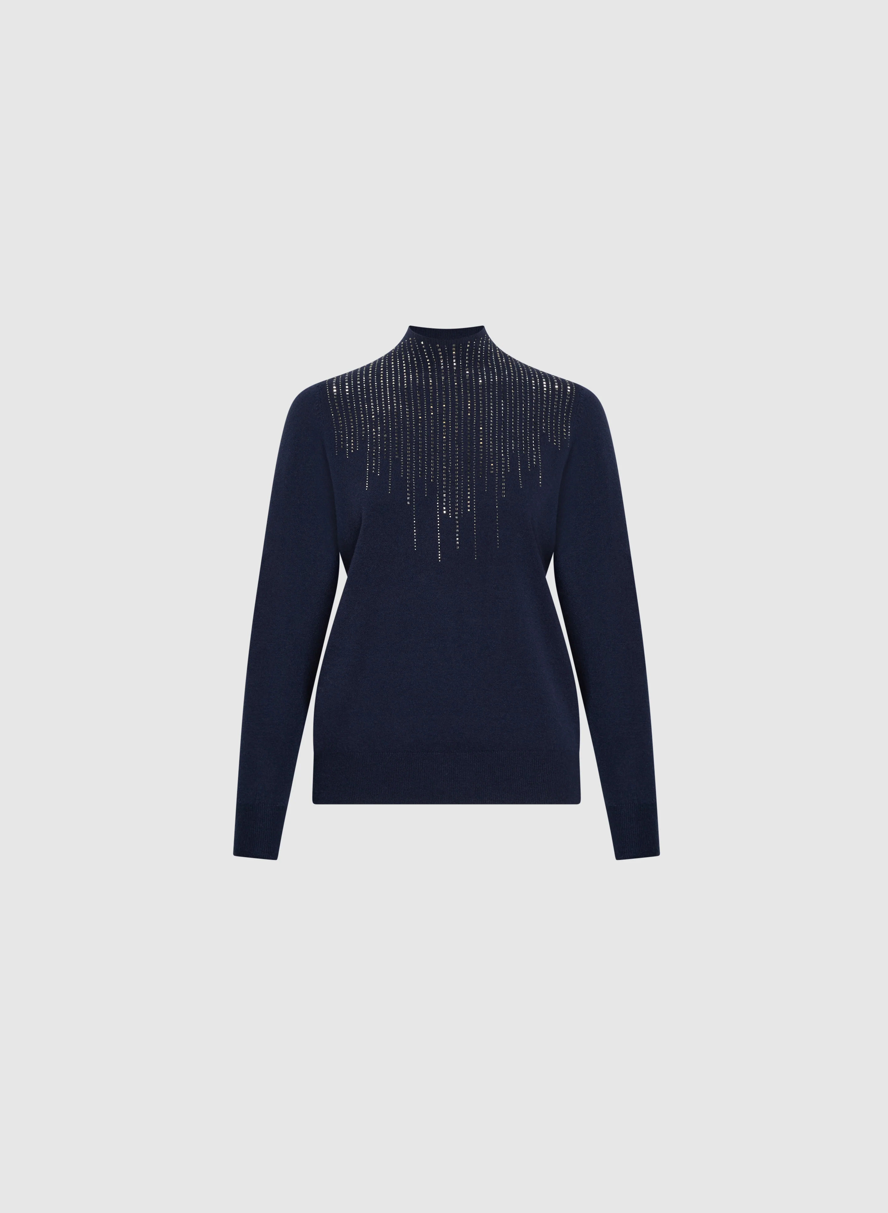 Rhinestone Mock Neck Sweater - Image 6