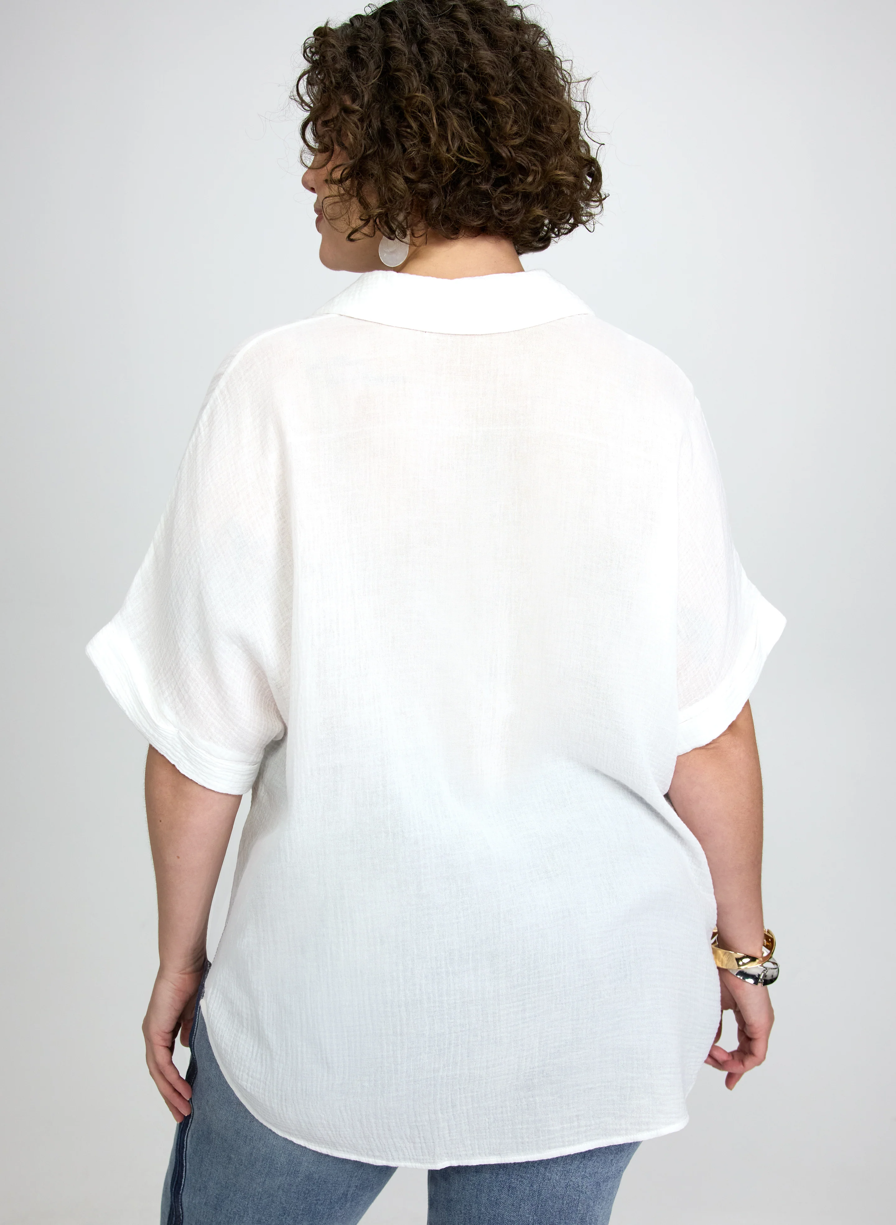 Rhinestone Palm Print Blouse - Image 2