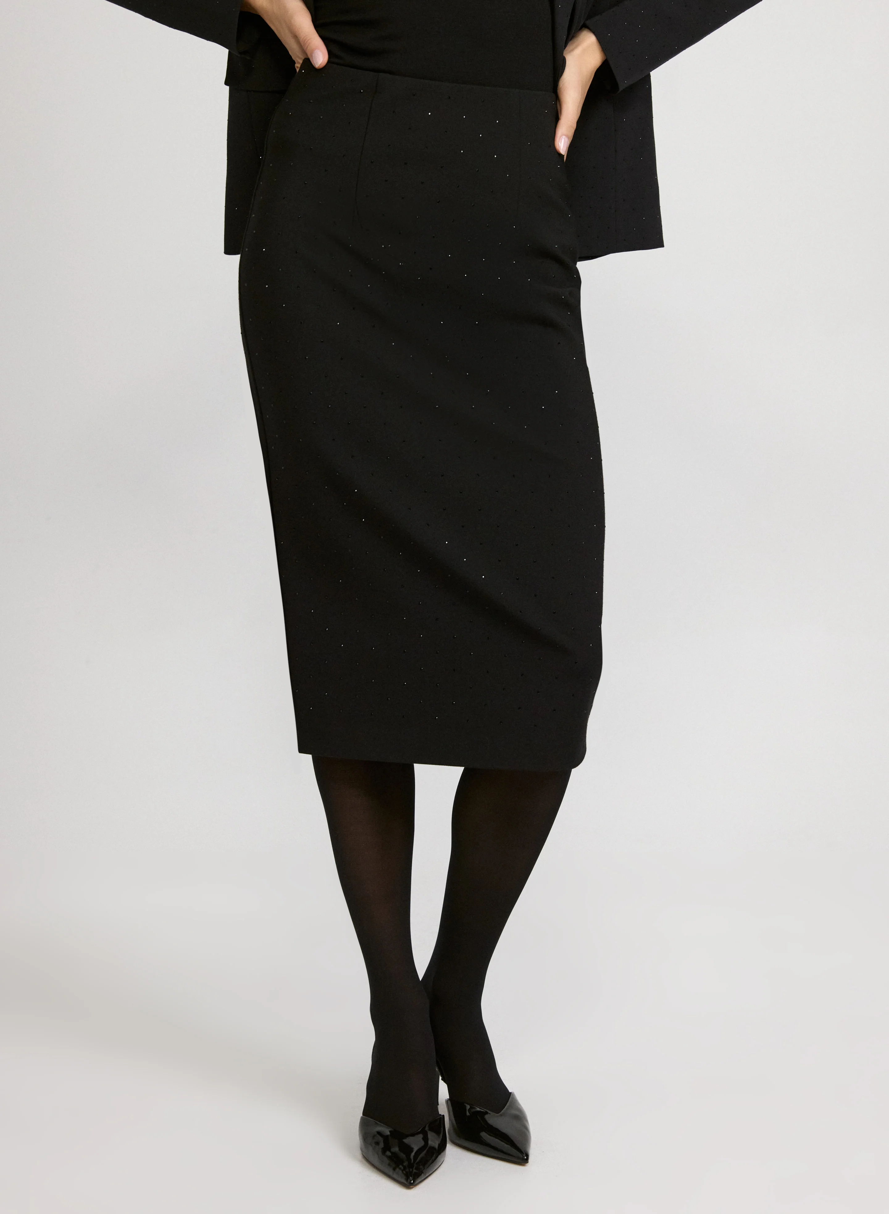 Rhinestone Pencil Skirt