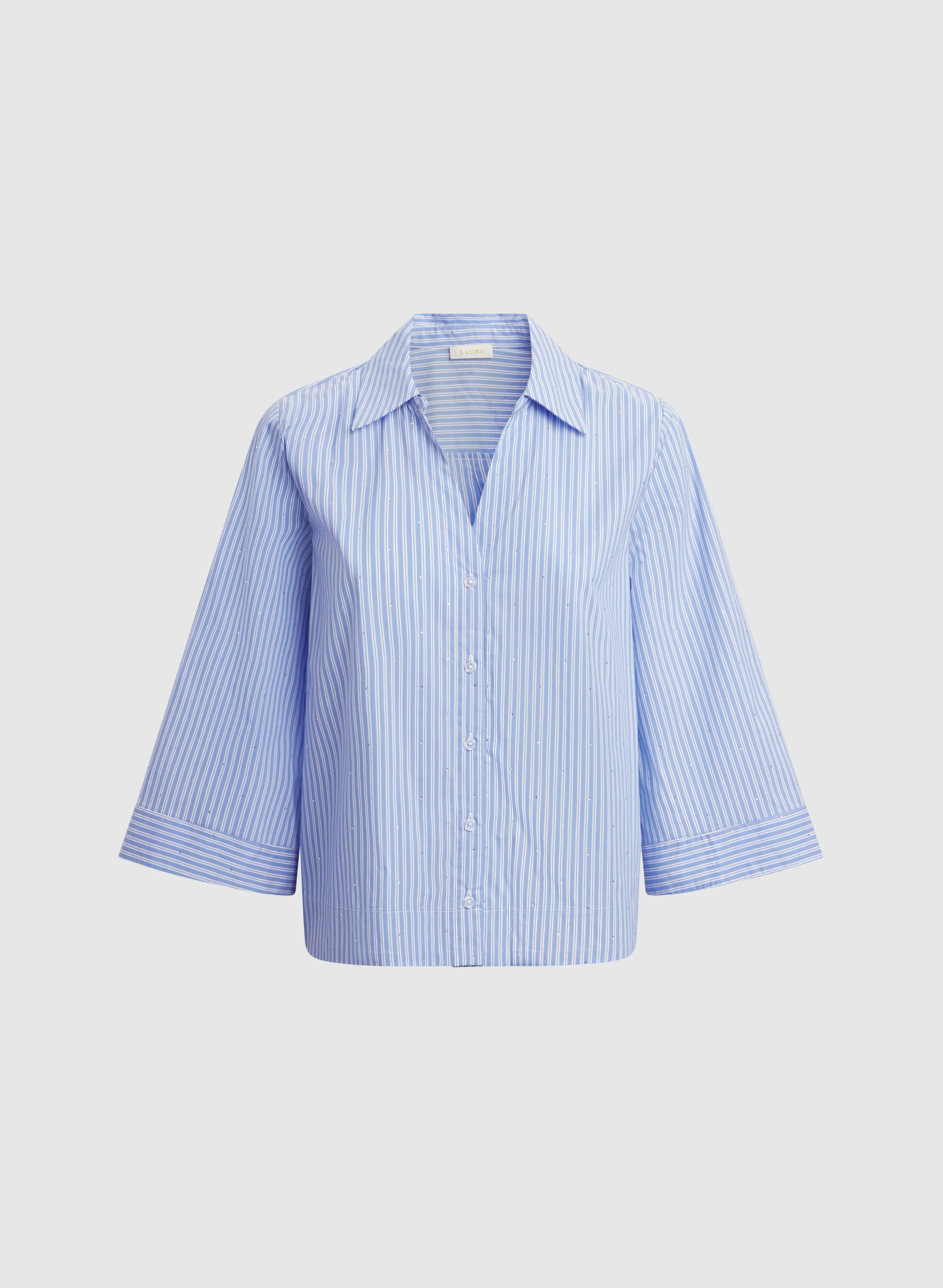 Rhinestone Stripe Blouse - Image 5