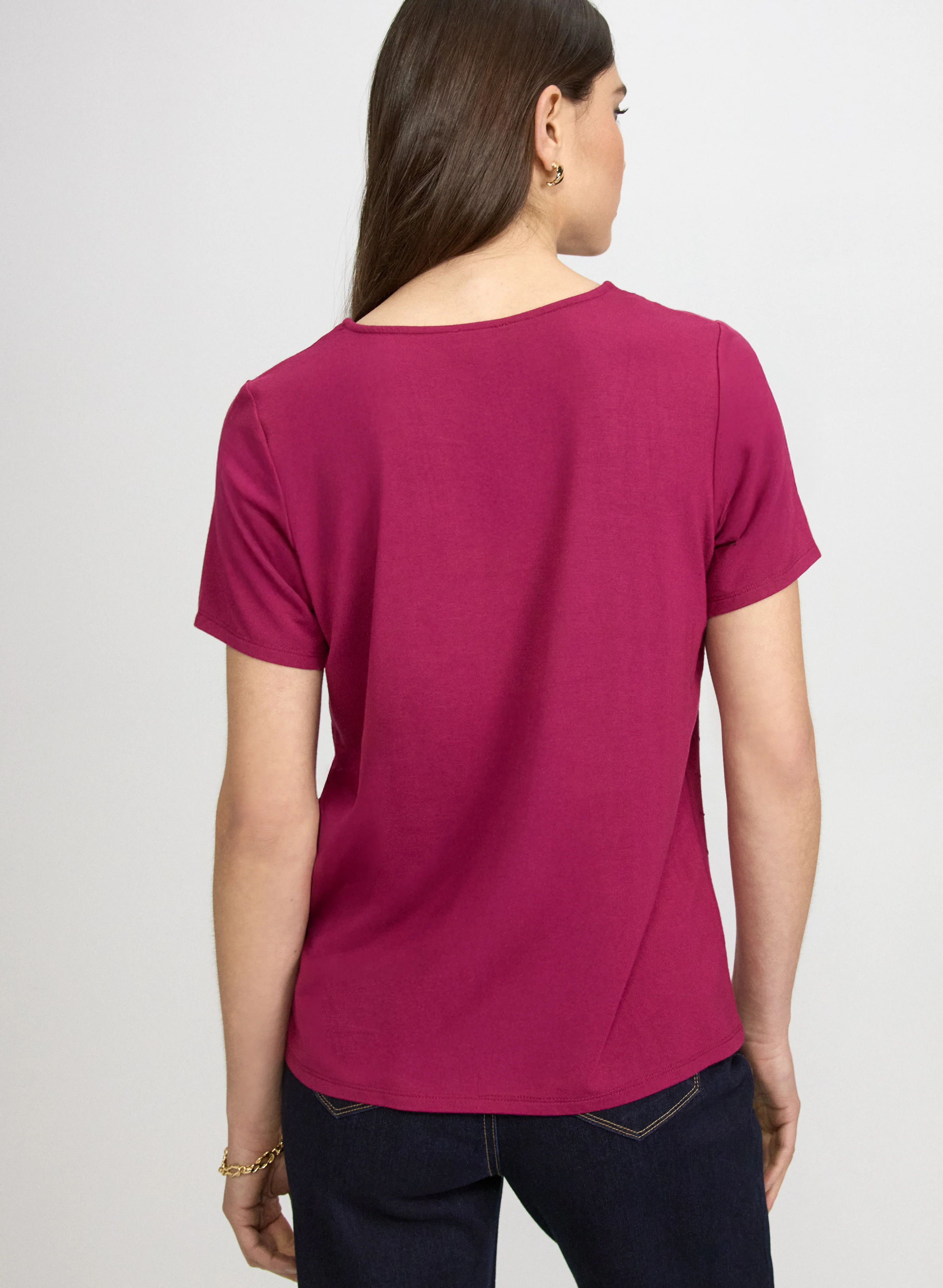Rhinestone Striped T-Shirt - Image 4