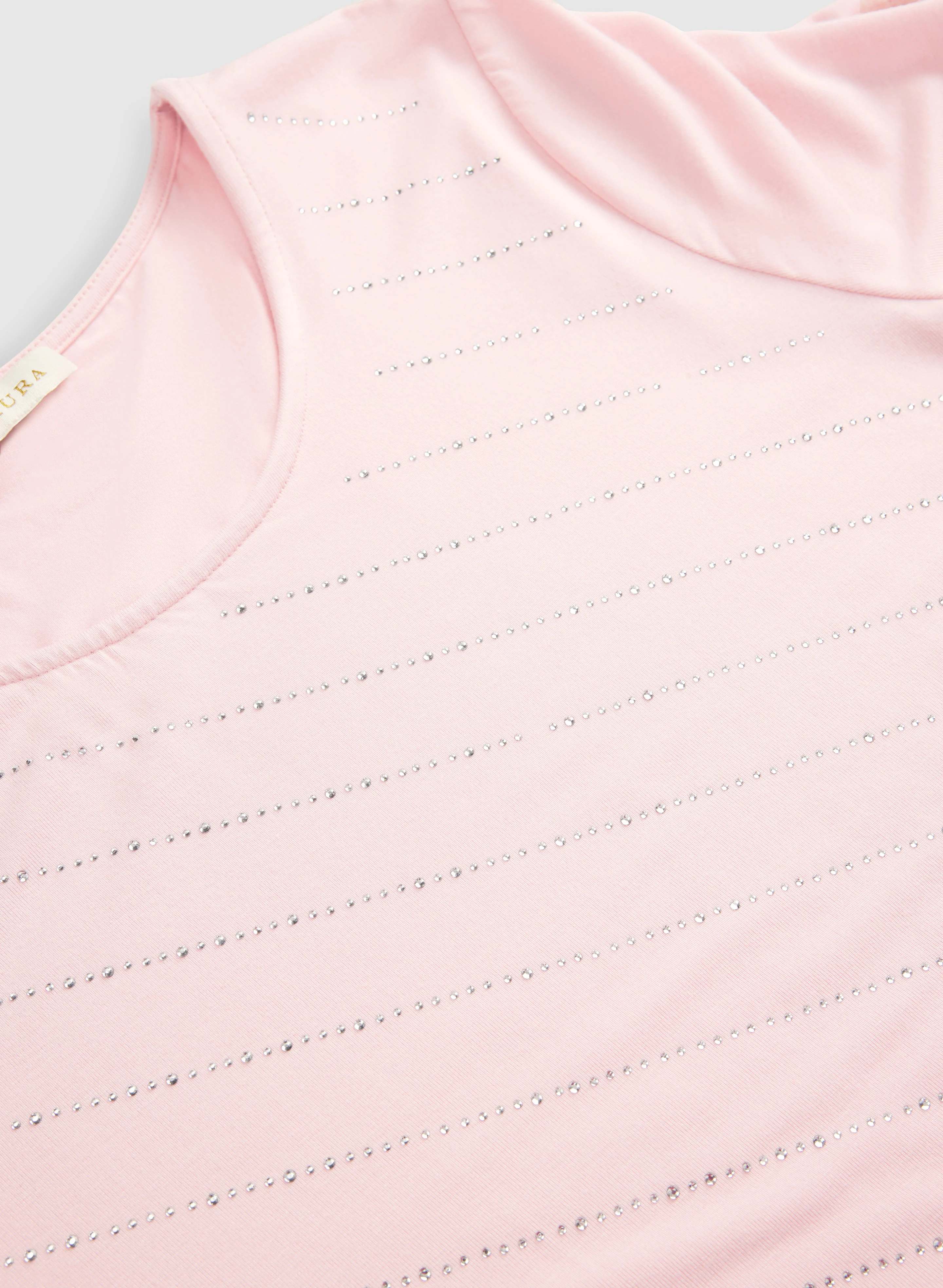 Rhinestone Striped T-Shirt - Image 7