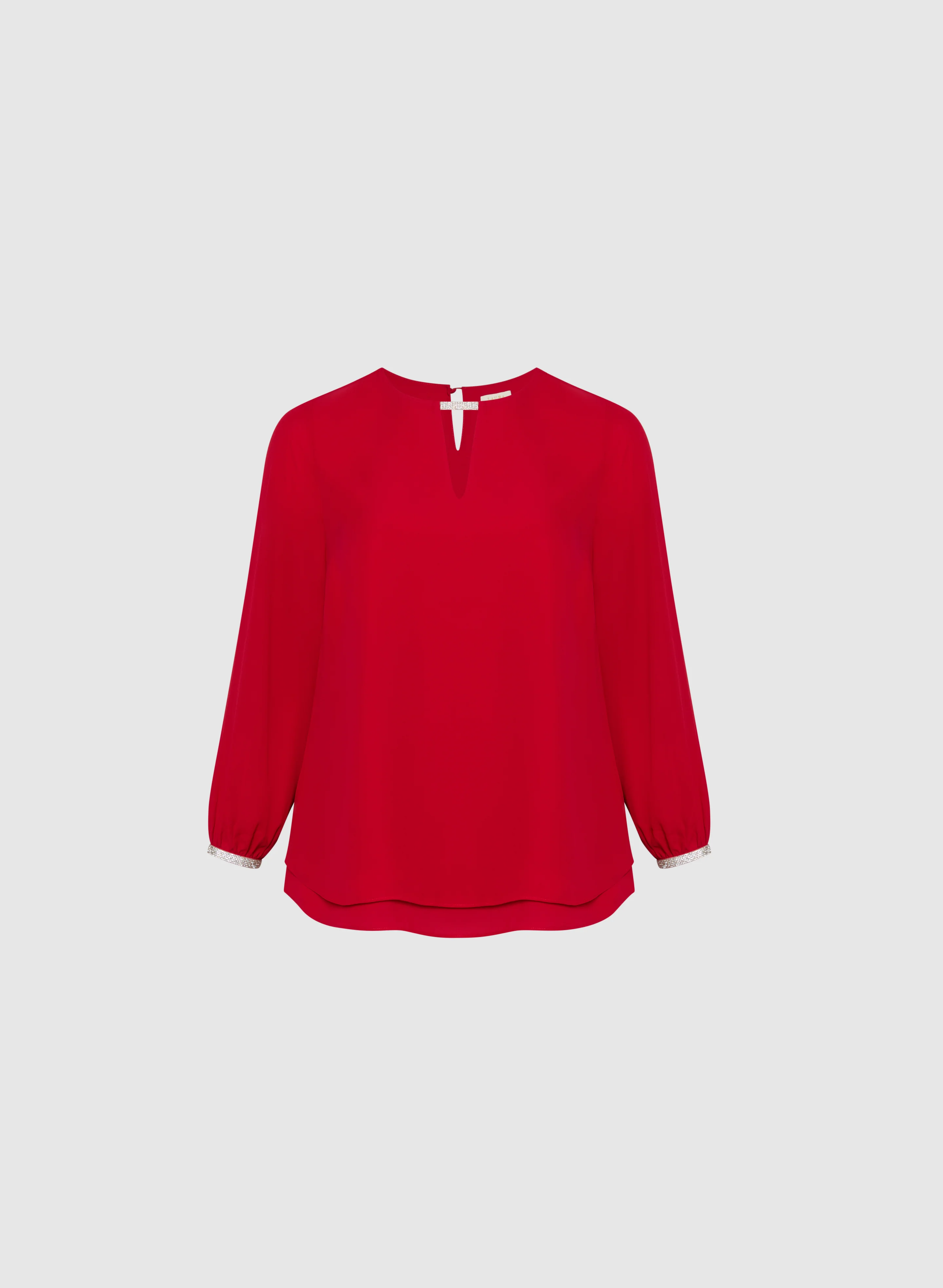 Rhinestone Trim Blouse - Image 6
