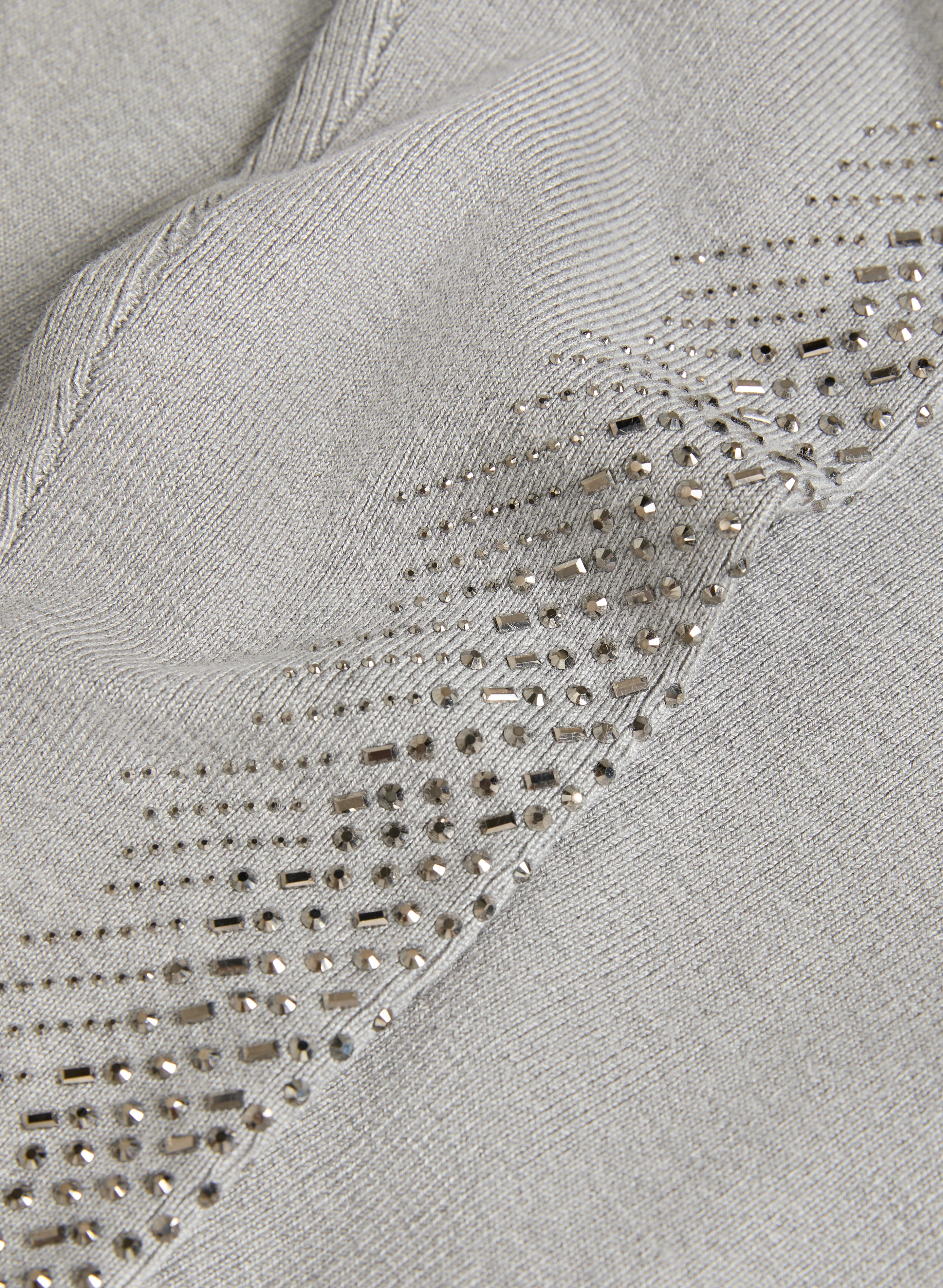 Rhinestone Trim Knit Sweater - Image 7