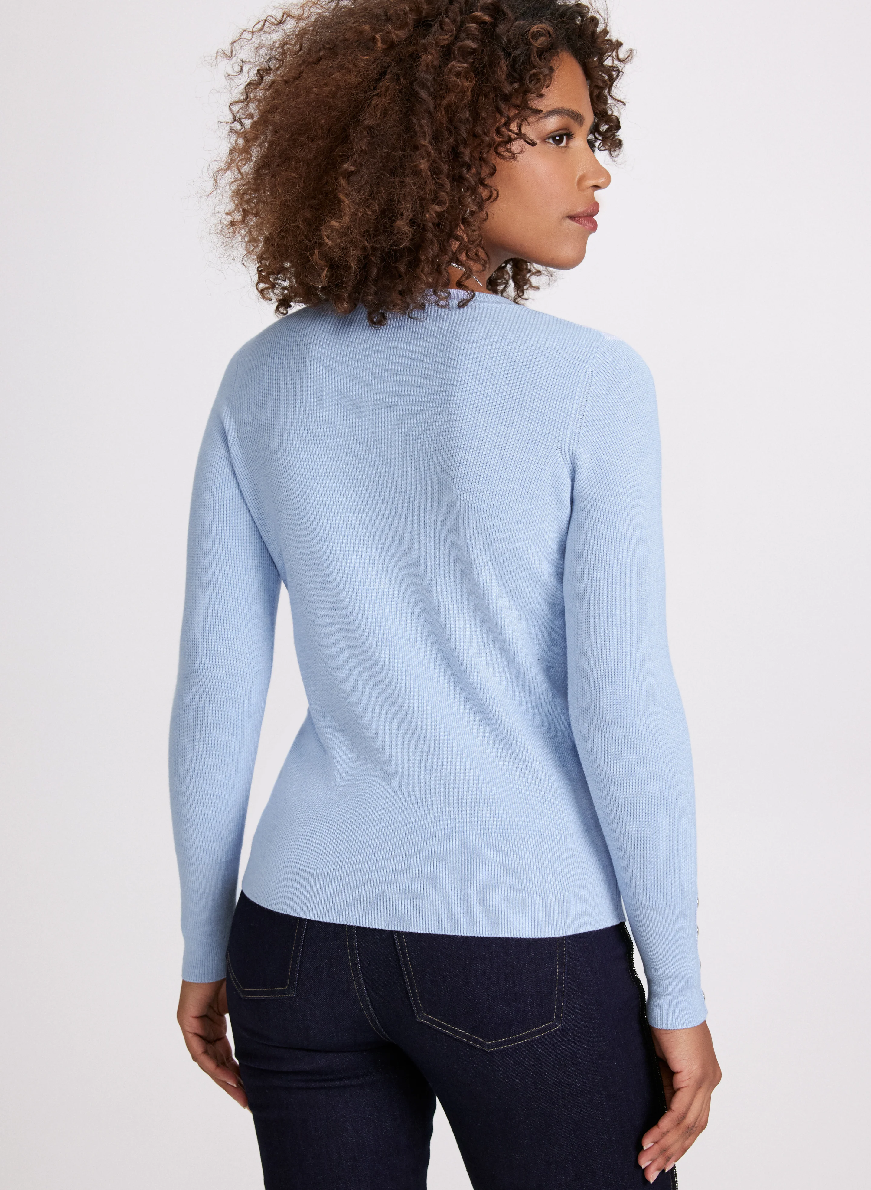 Rib Knit Sweater - Image 4