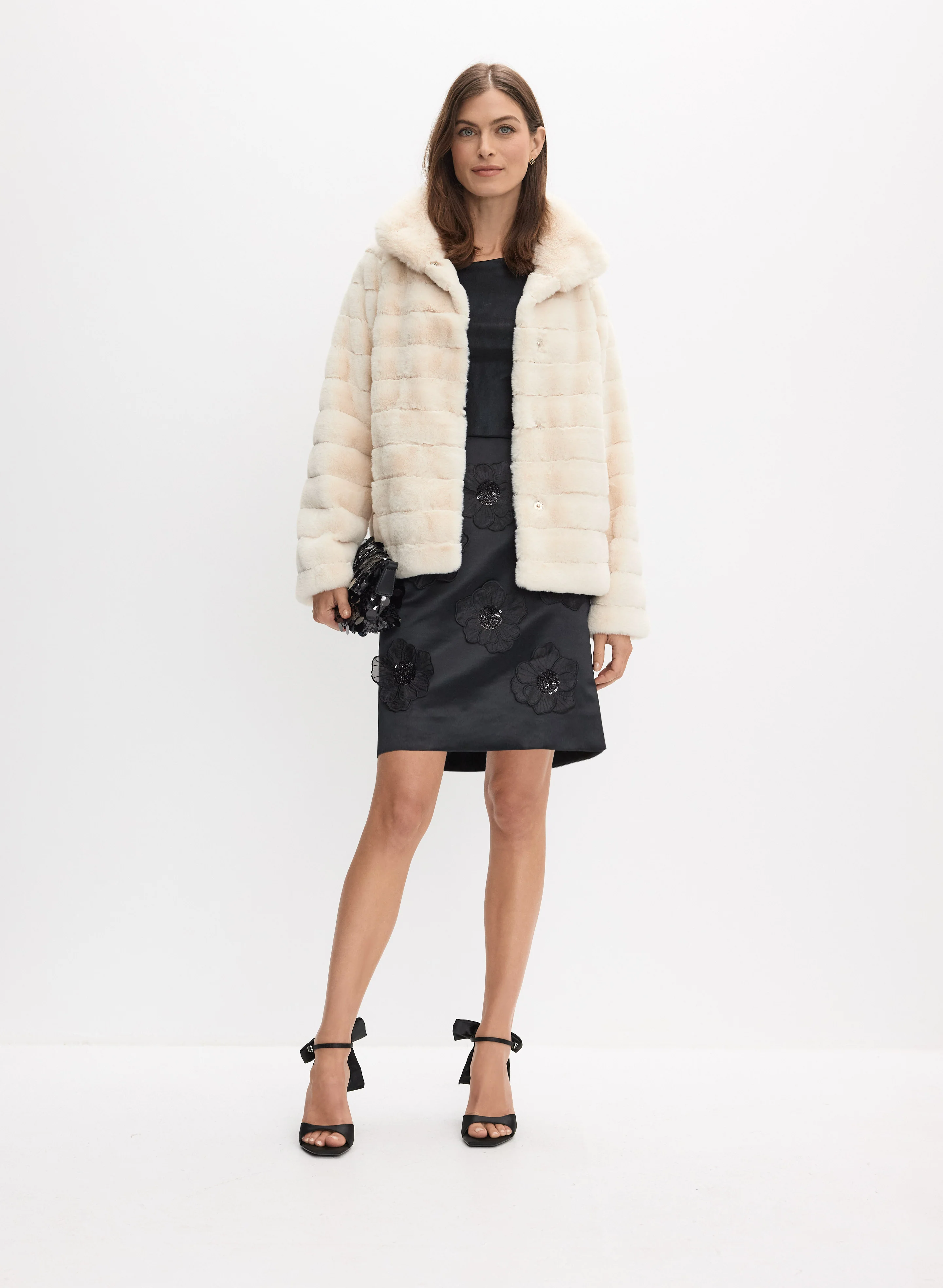 Ribbed Faux Fur Coat - Image 2