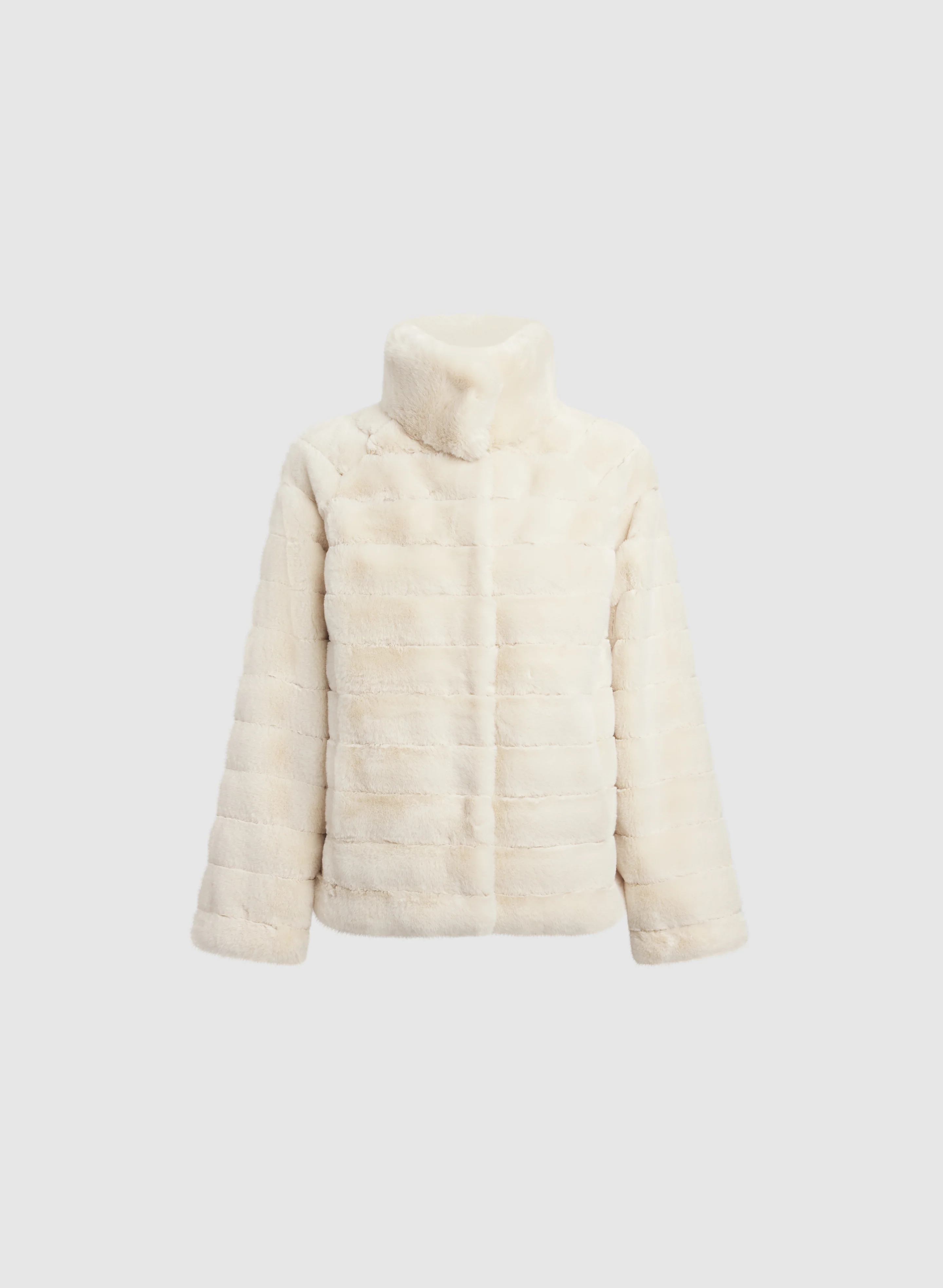 Ribbed Faux Fur Coat - Image 6