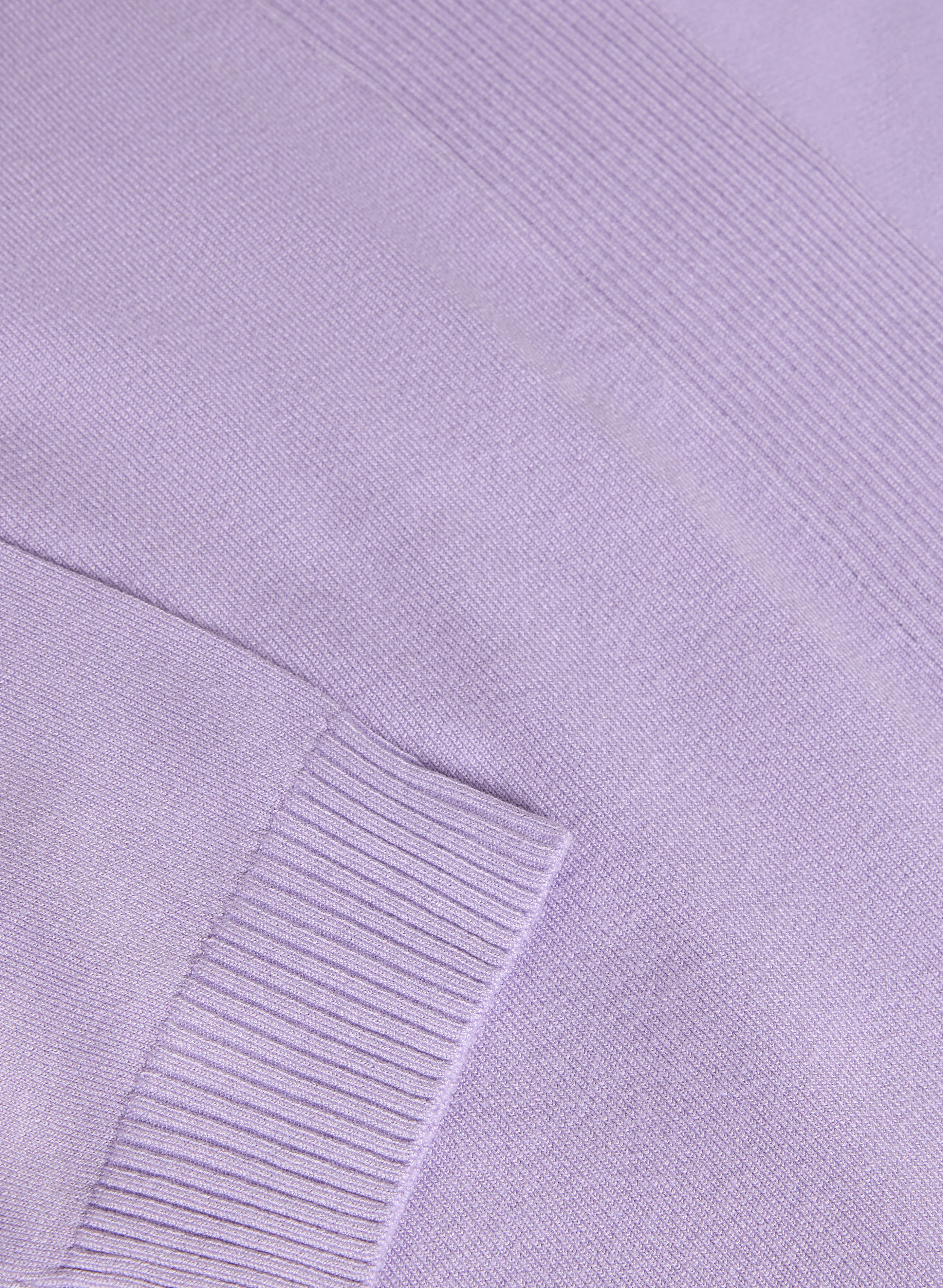 Ribbed Trim Open-Front Cardigan - Image 7