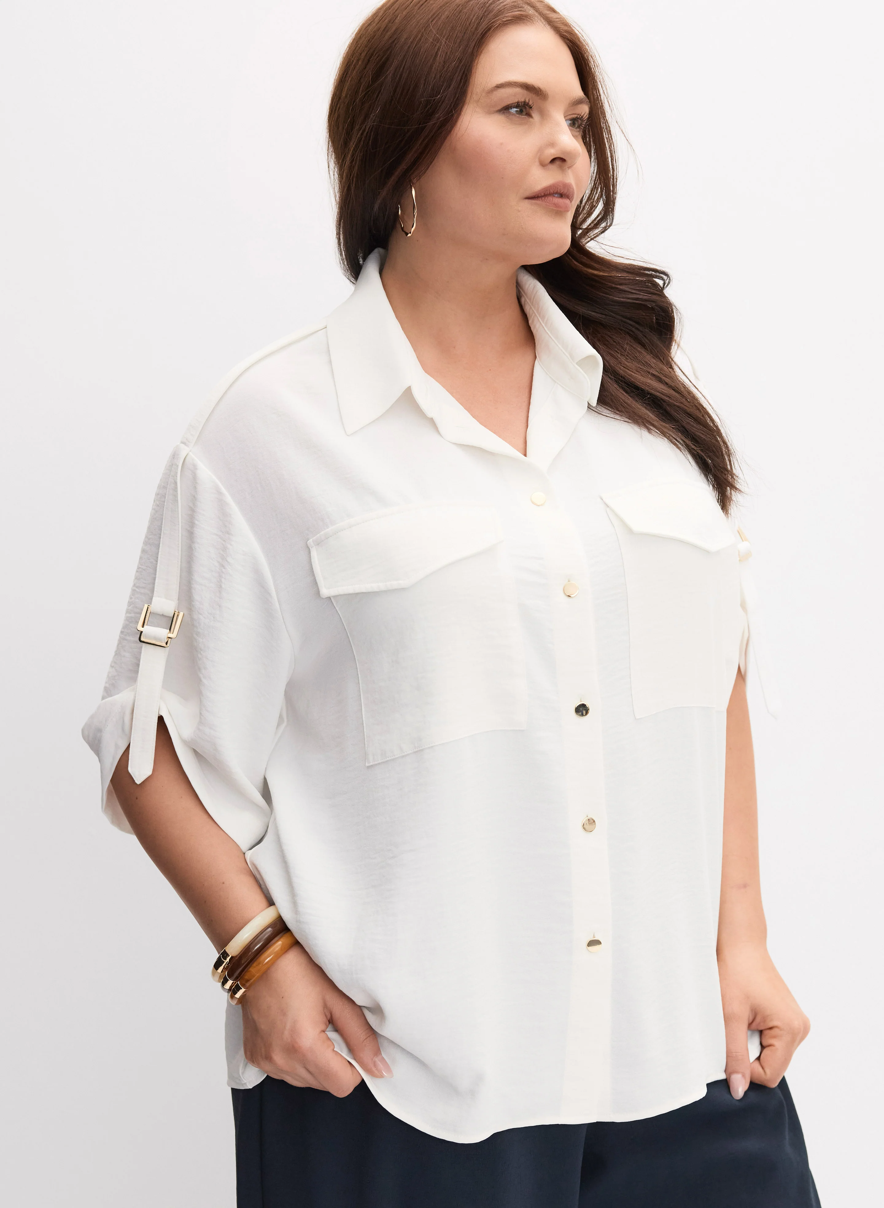 Melanie Lyne - Rolled Sleeve Blouse - Image 2