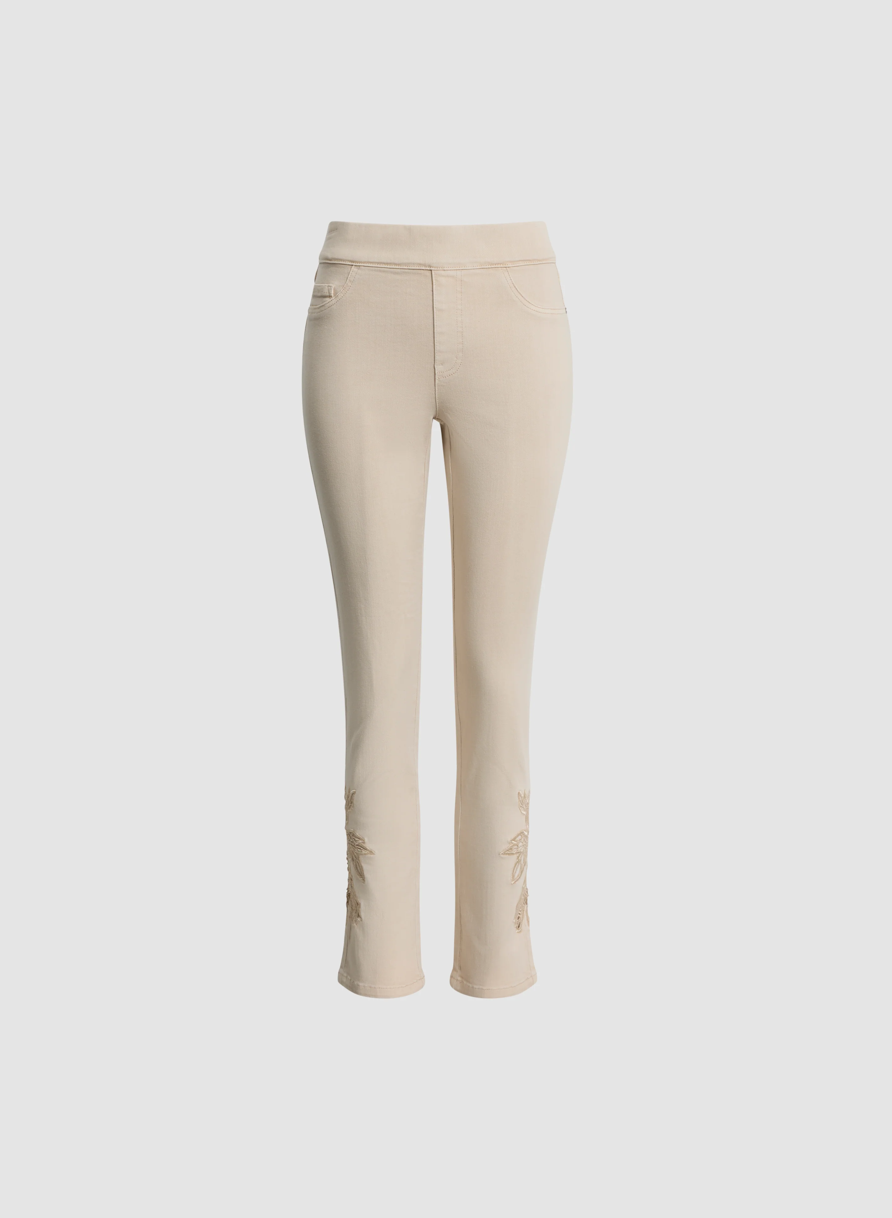 Rose Applique Pull-On Jeans - Image 6