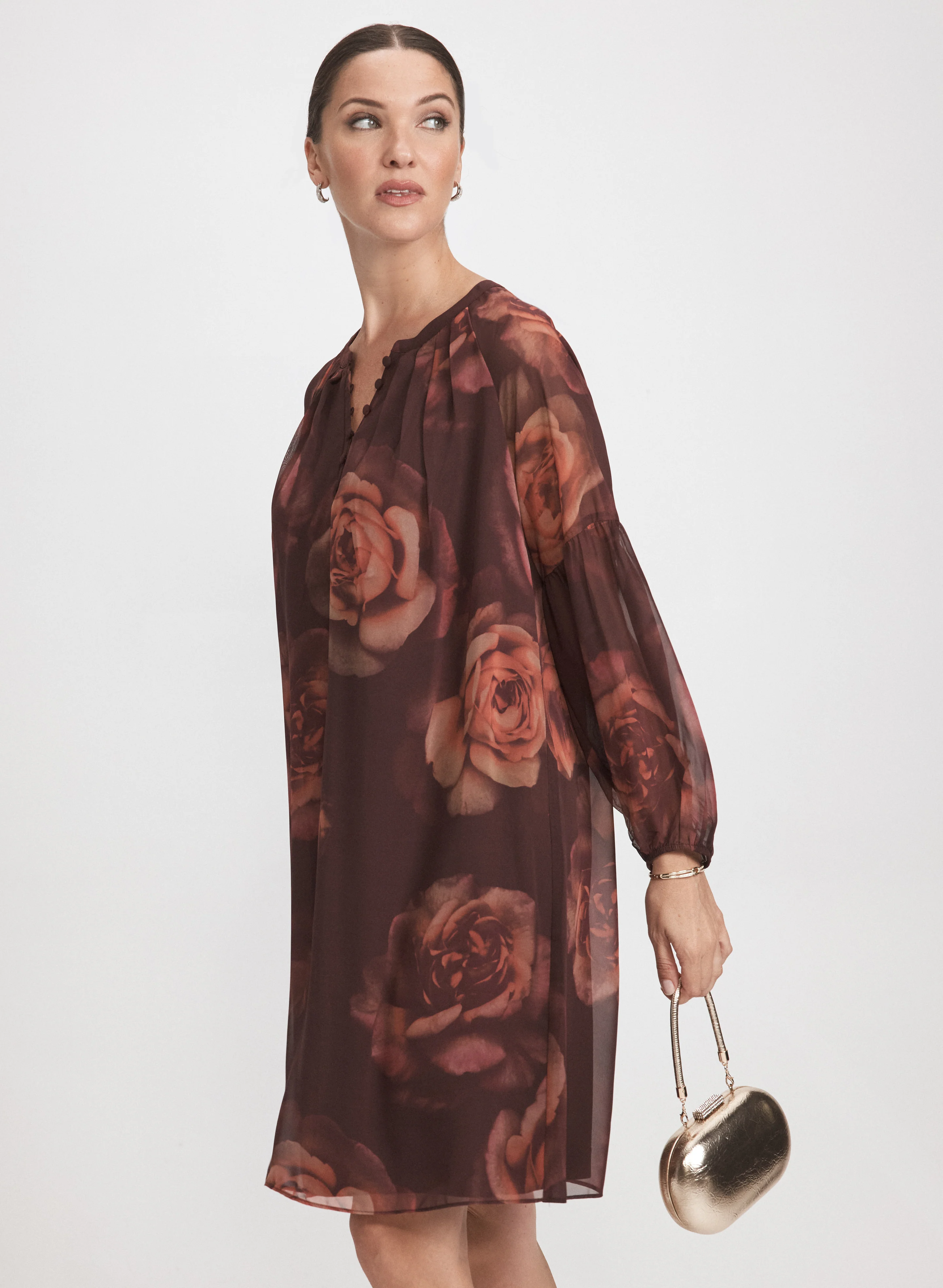 Rose Print Dress - Image 2