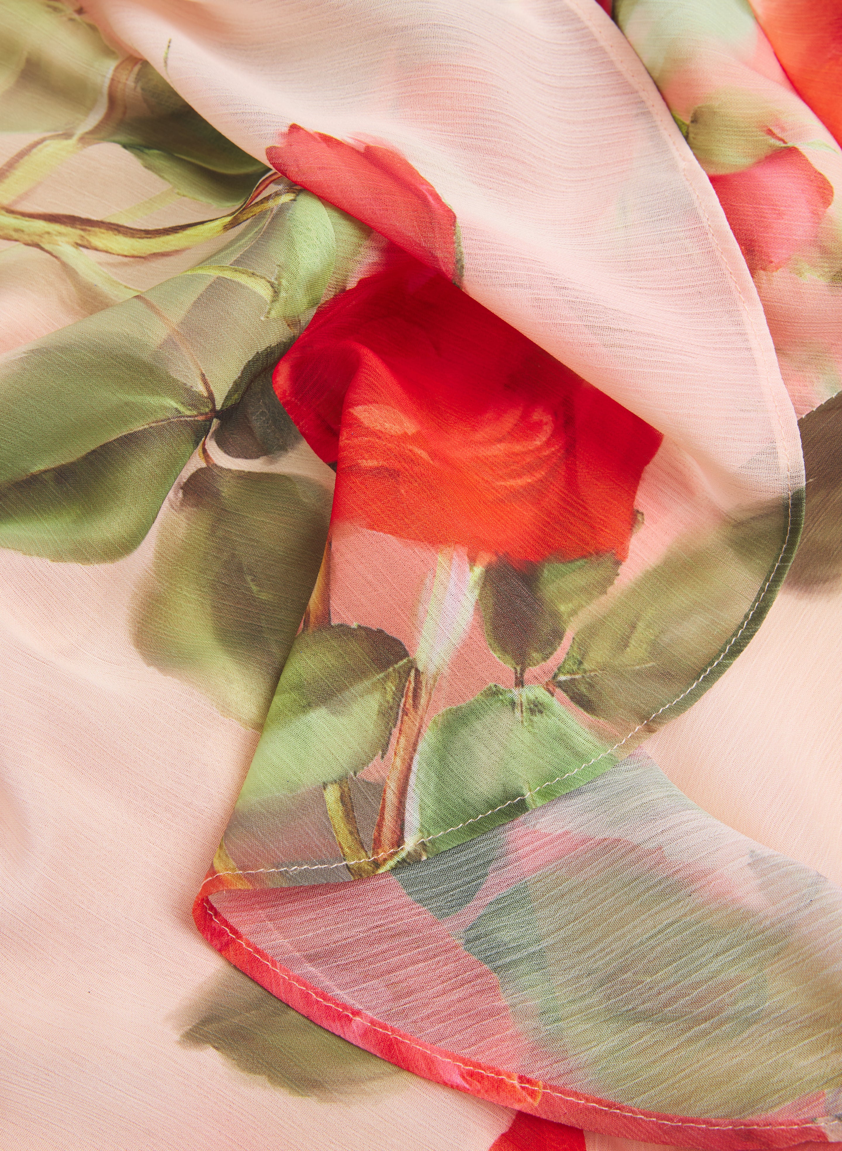 Rose Print Midi Dress - Image 7