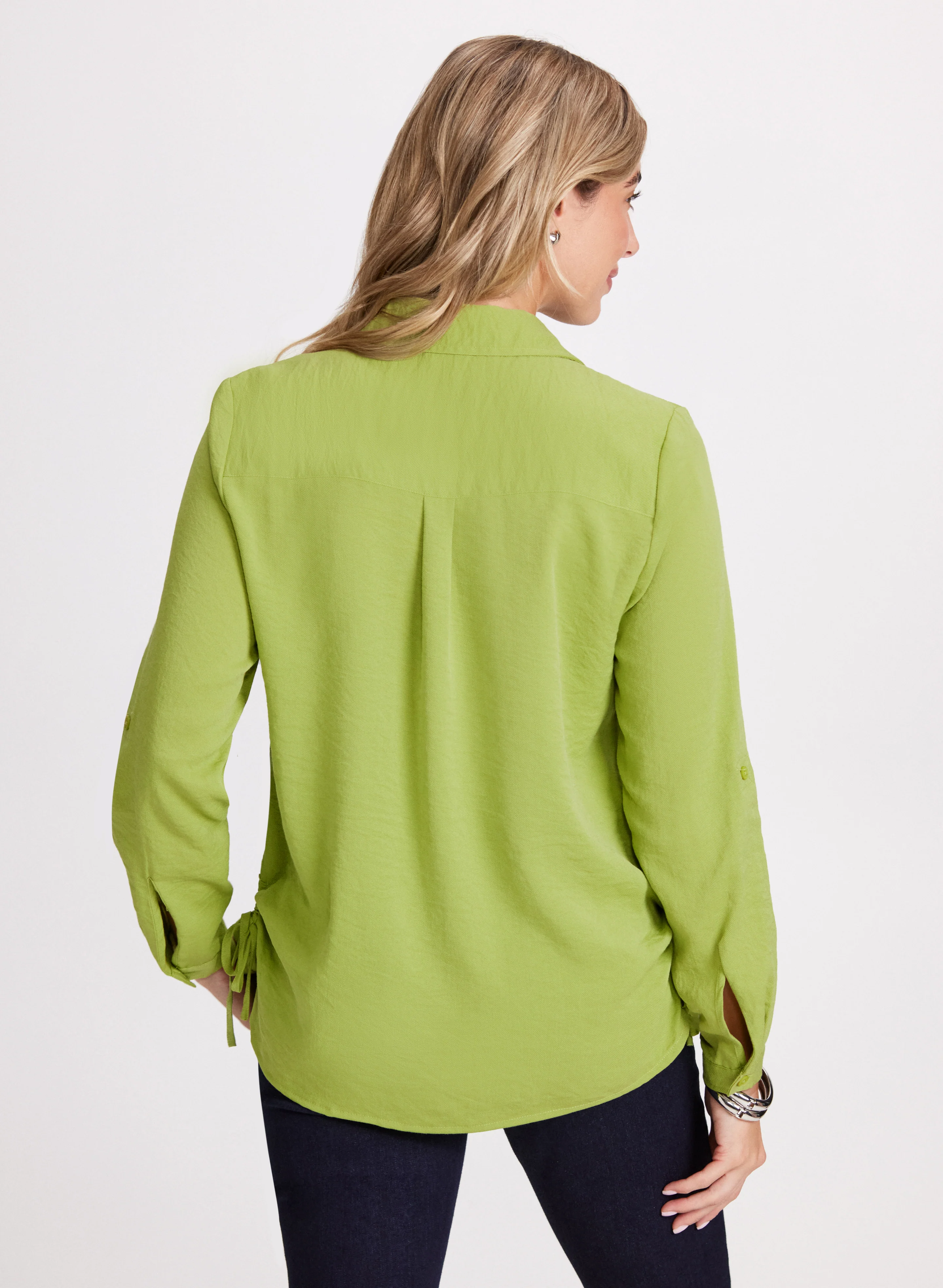 Ruched Button-Down Blouse - Image 4
