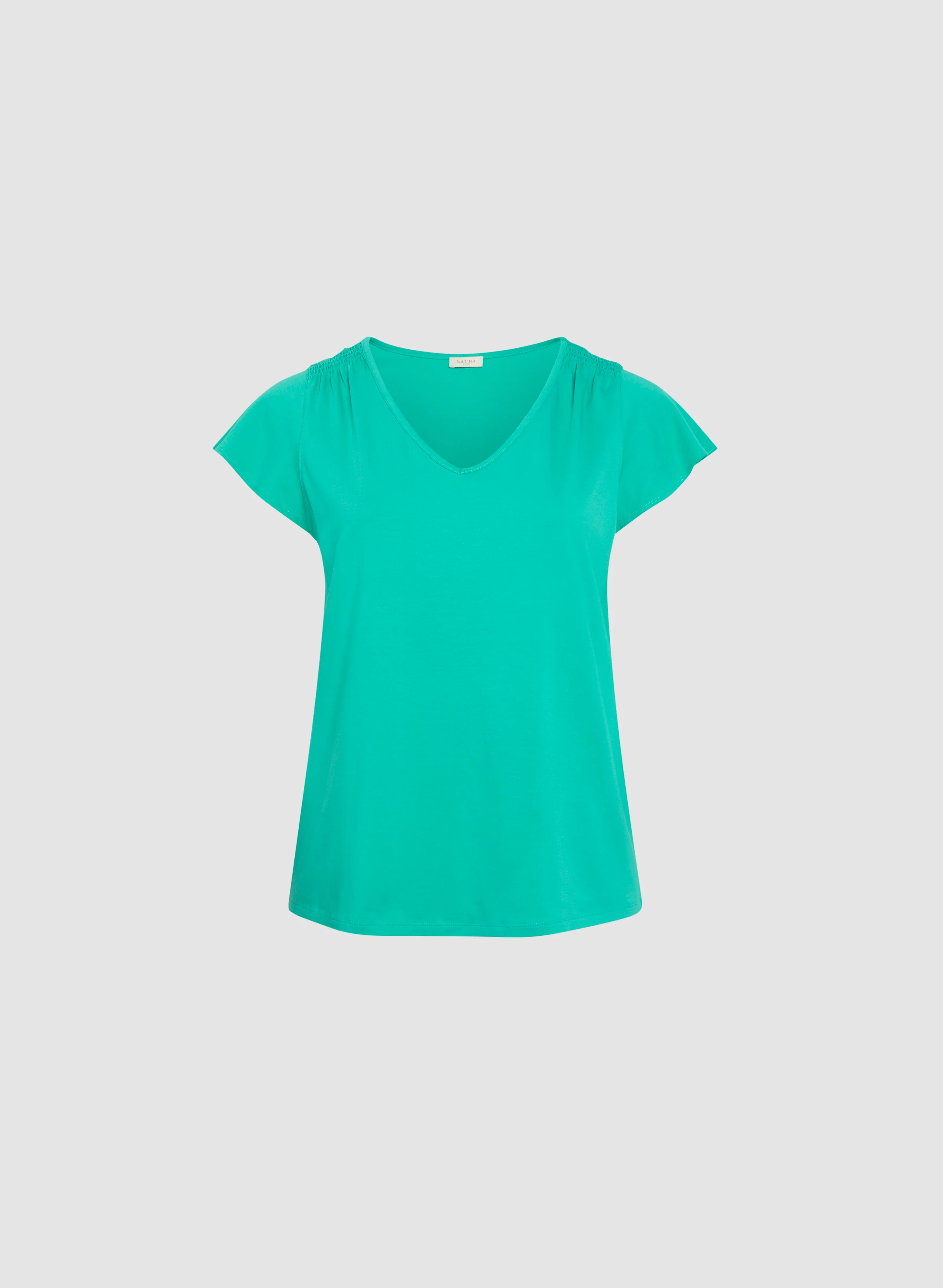 Ruched Detail Cap Sleeve T-Shirt - Image 6
