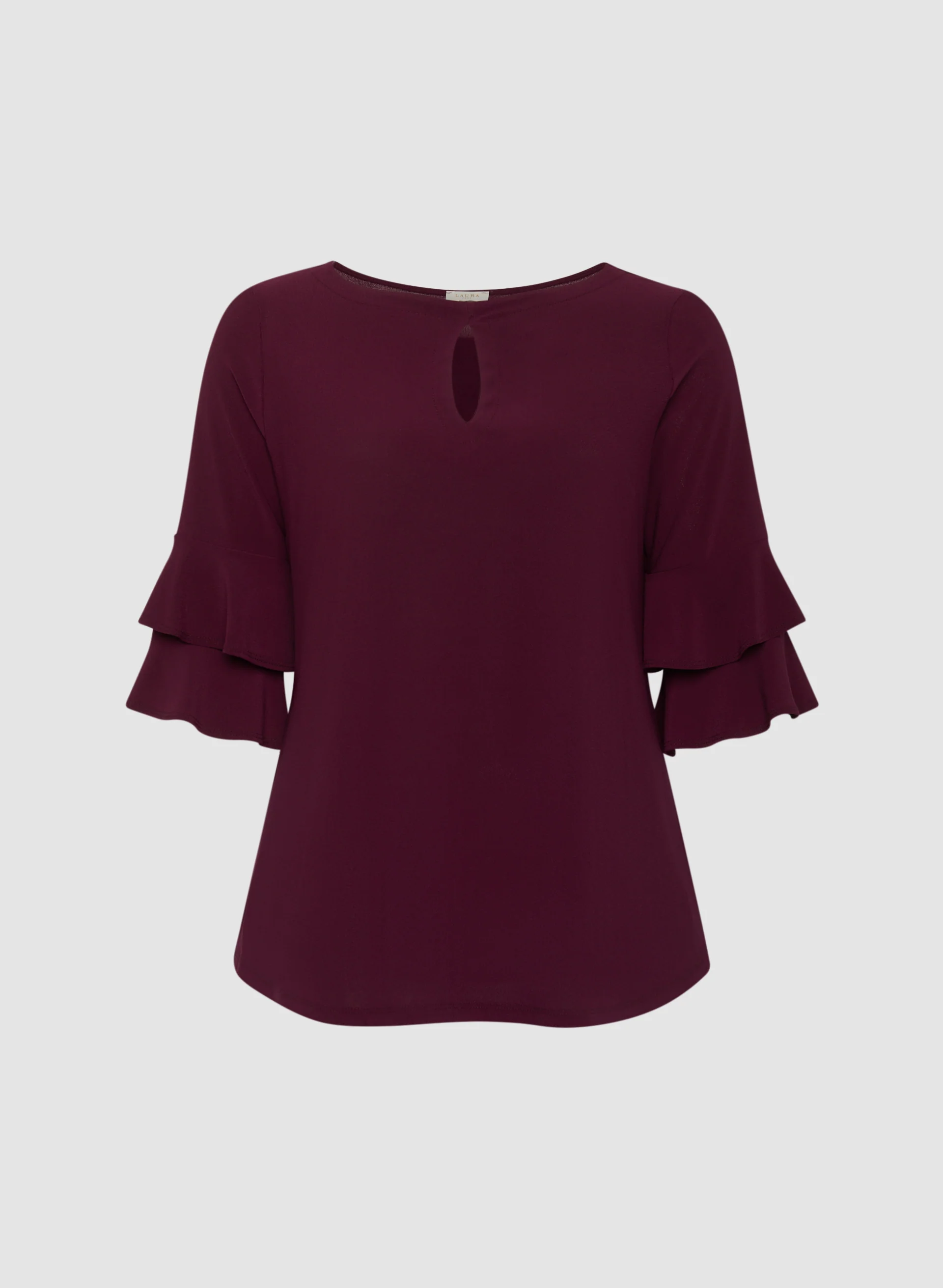 Ruffle Sleeve Keyhole Top - Image 6