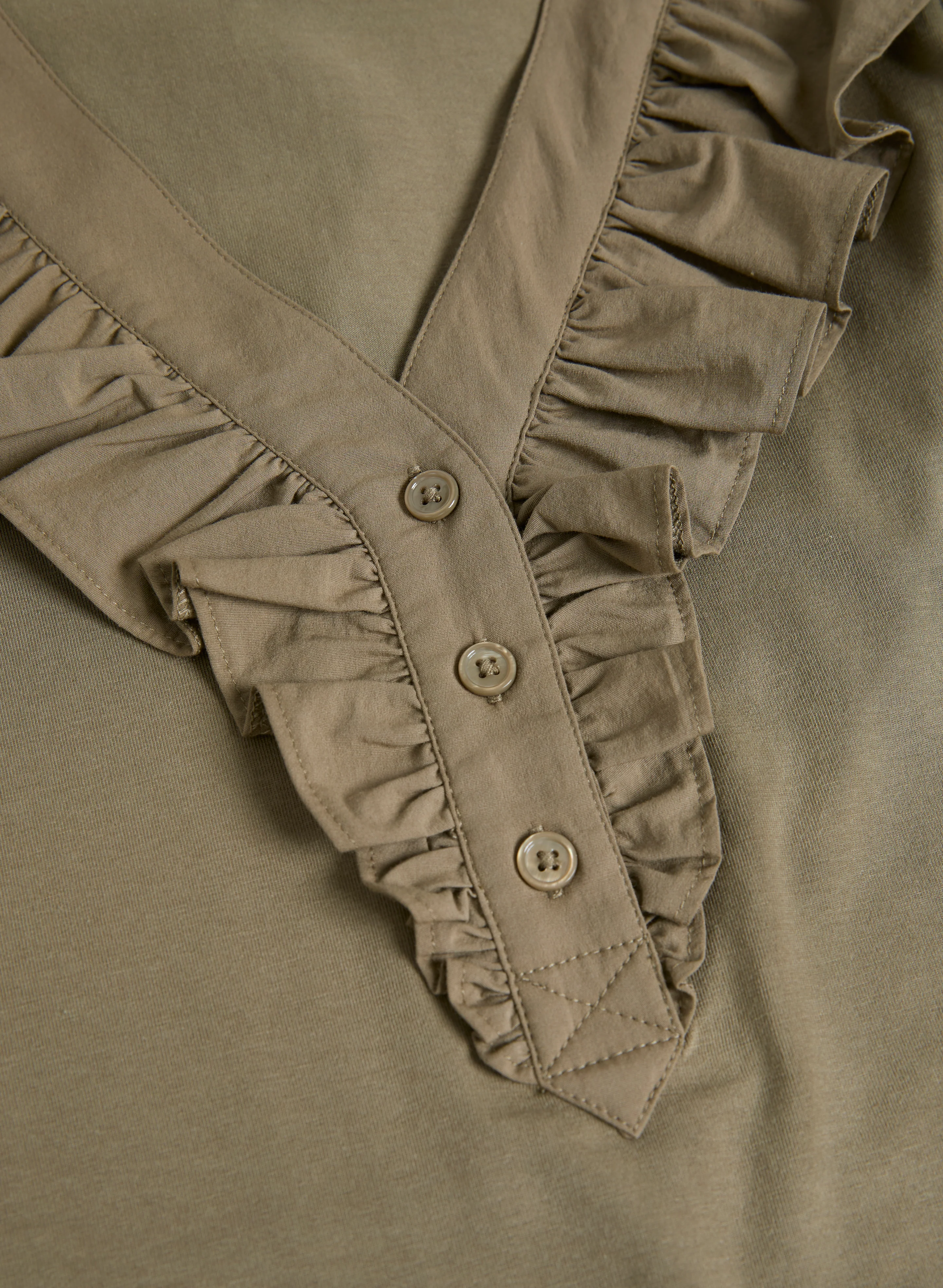 Ruffled Button-Front T-Shirt - Image 7