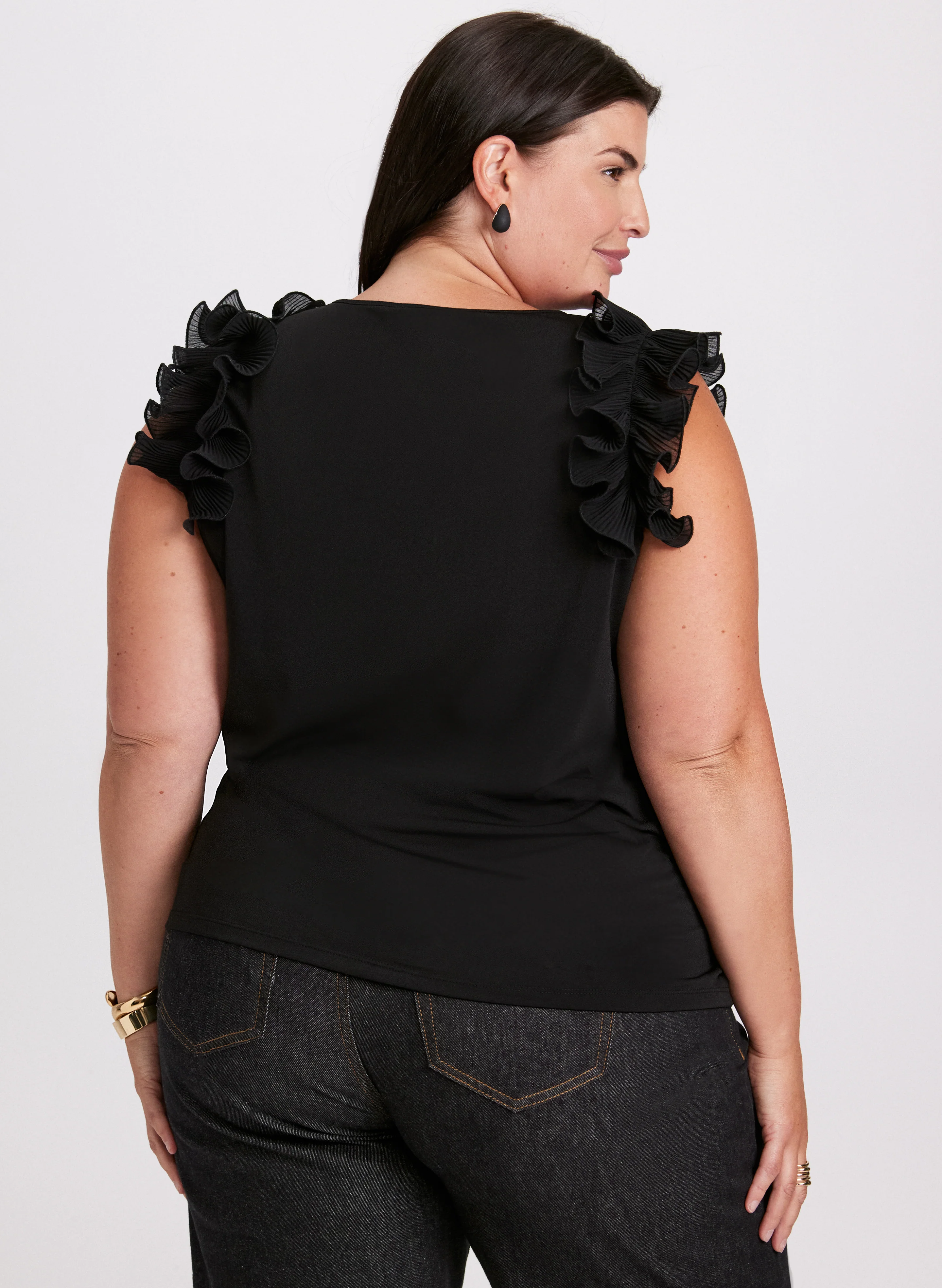 Ruffled Shoulder Top - Image 4