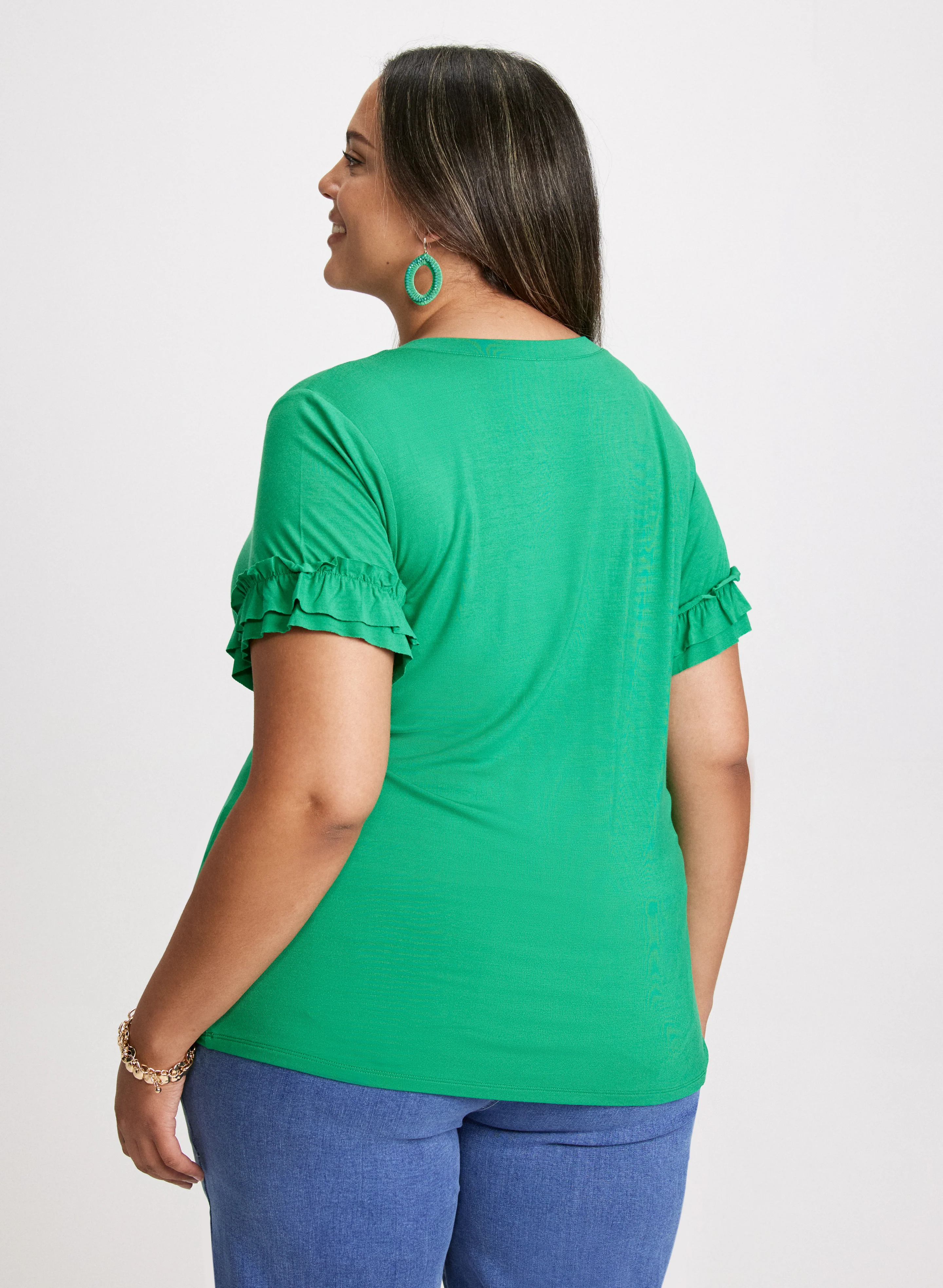 Ruffled Sleeve T-Shirt - Image 4