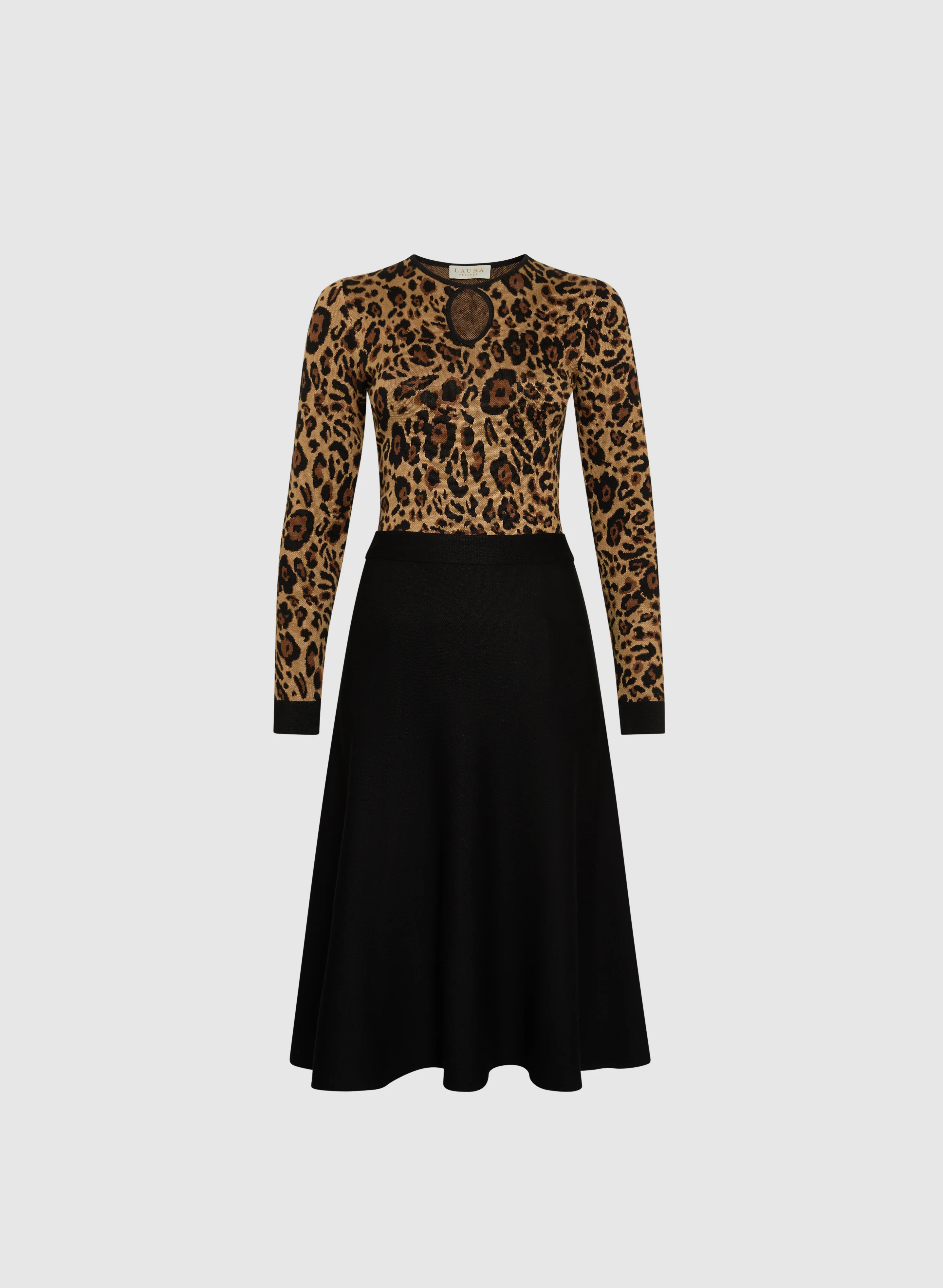 Sash Detail Leopard Print Dress - Image 5