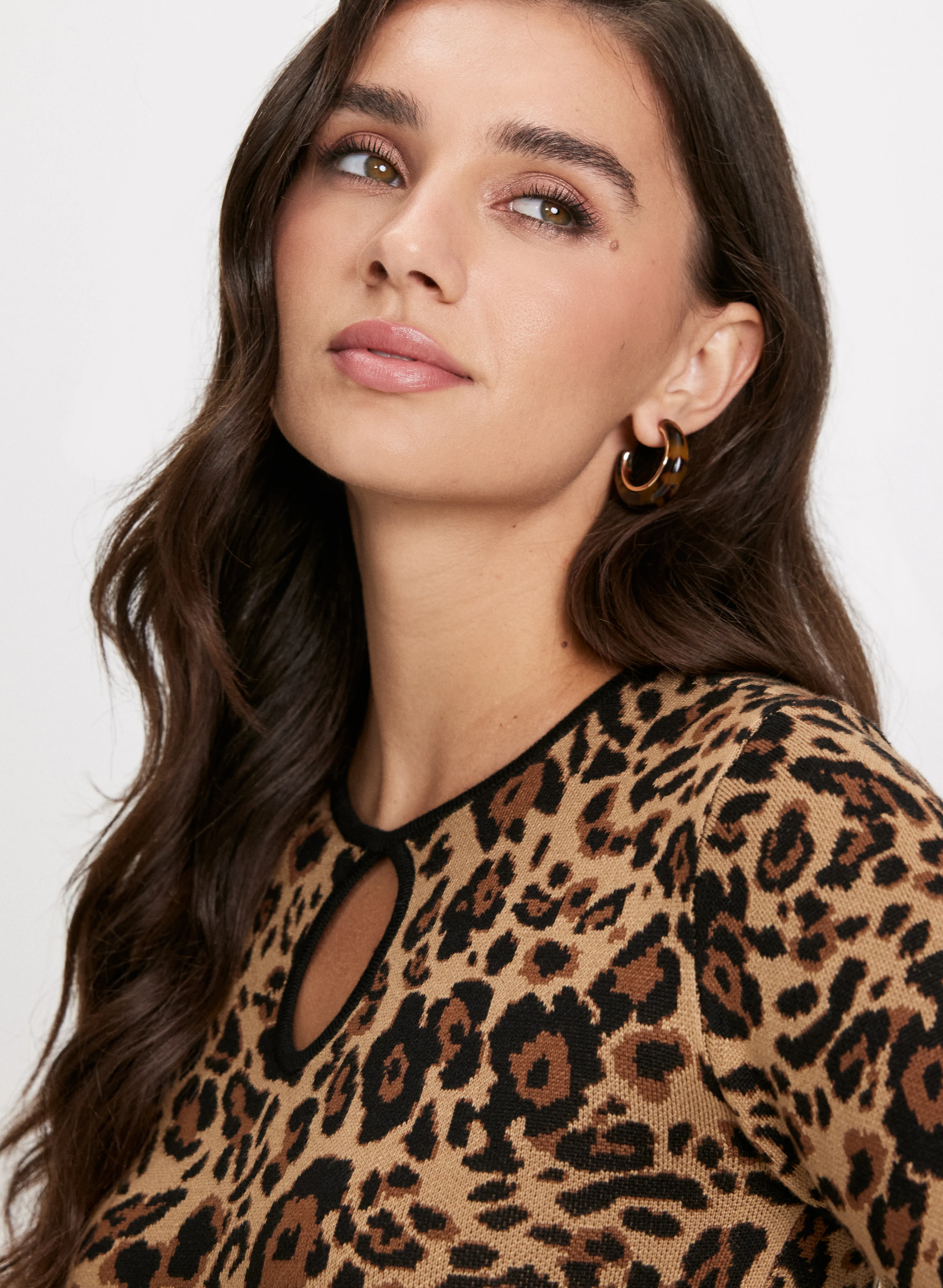 Sash Detail Leopard Print Dress - Image 7