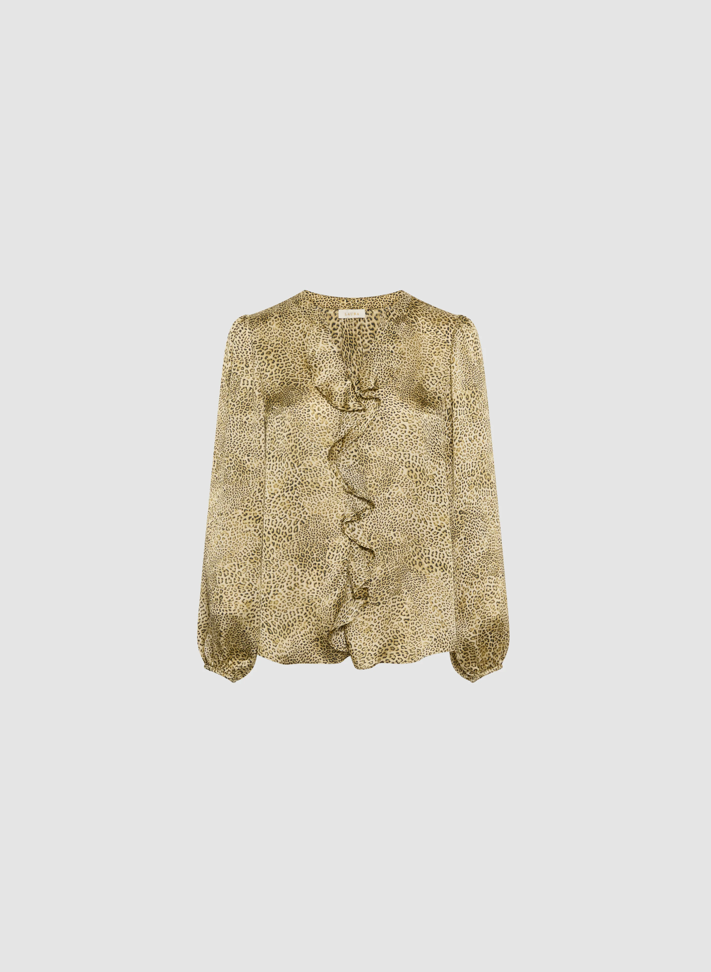 Satin Animal Print Blouse - Image 5