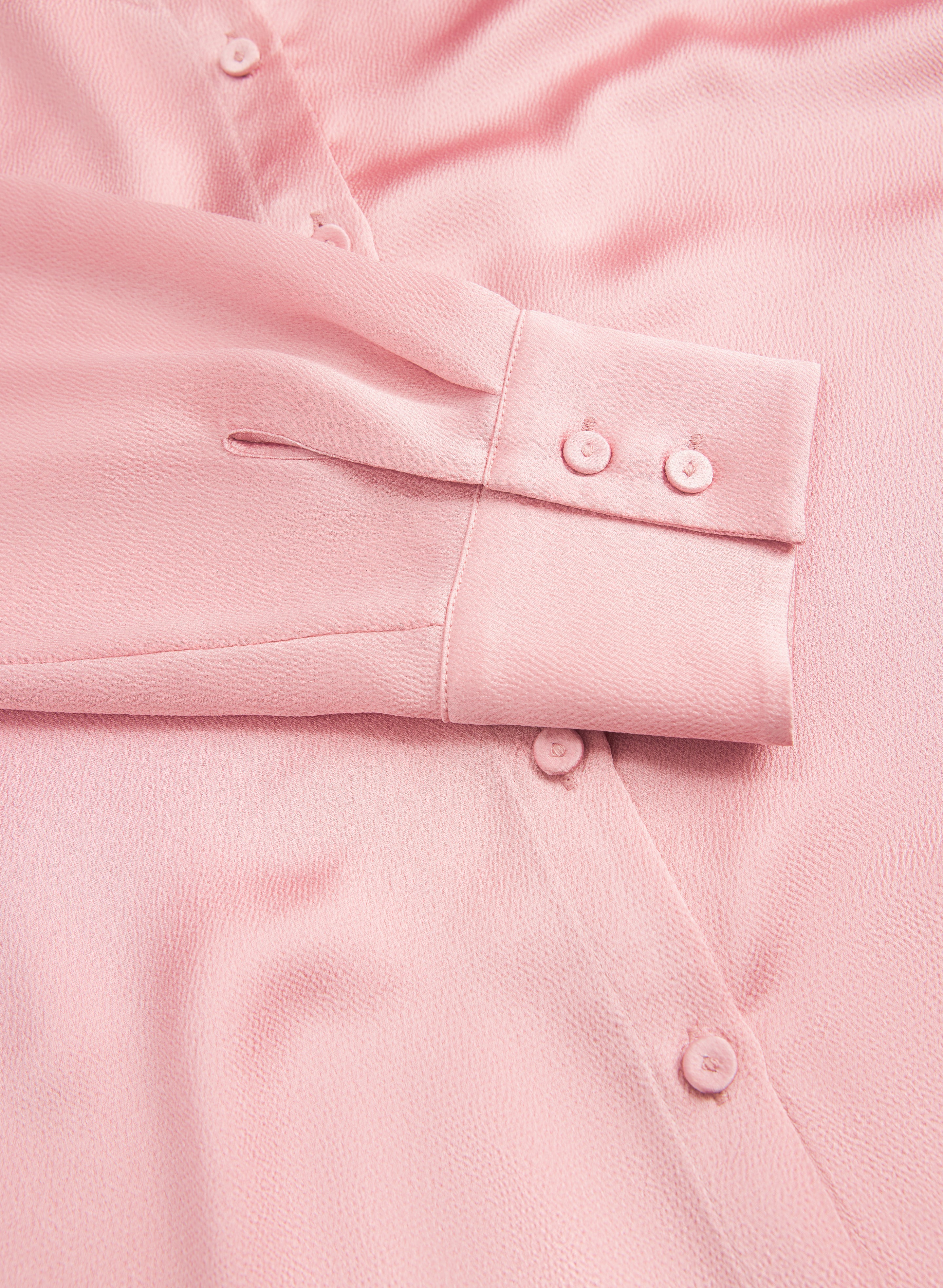 Satin Button-Down Blouse - Image 7