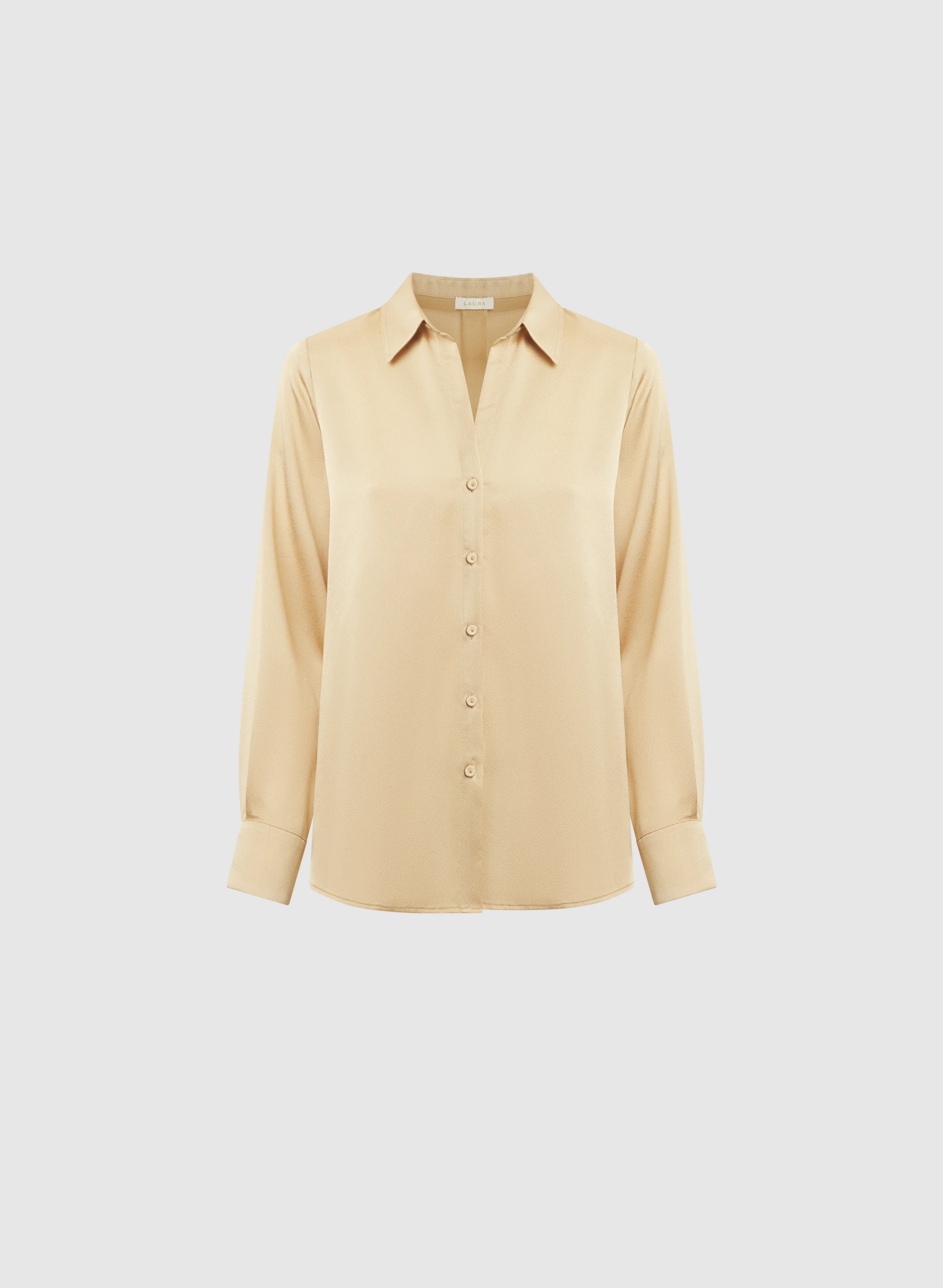 Satin Button-Down Blouse - Image 11