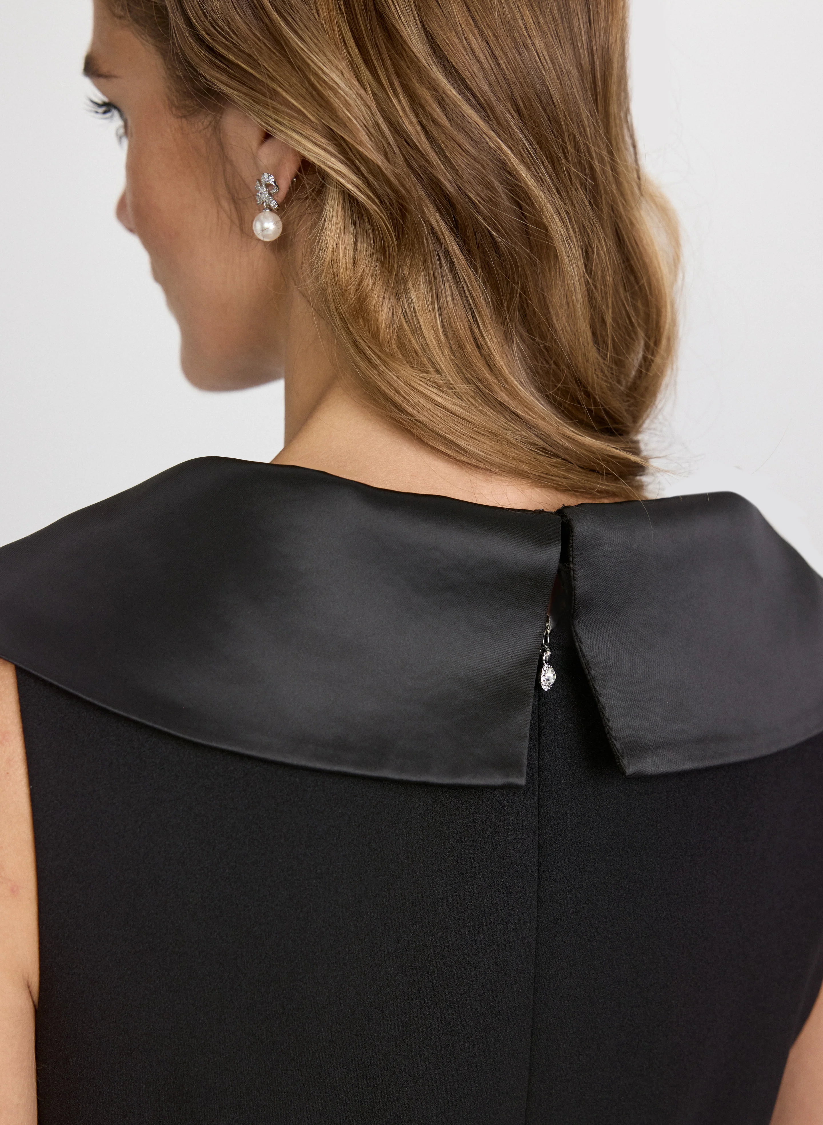 Satin Detail Dress - Image 5