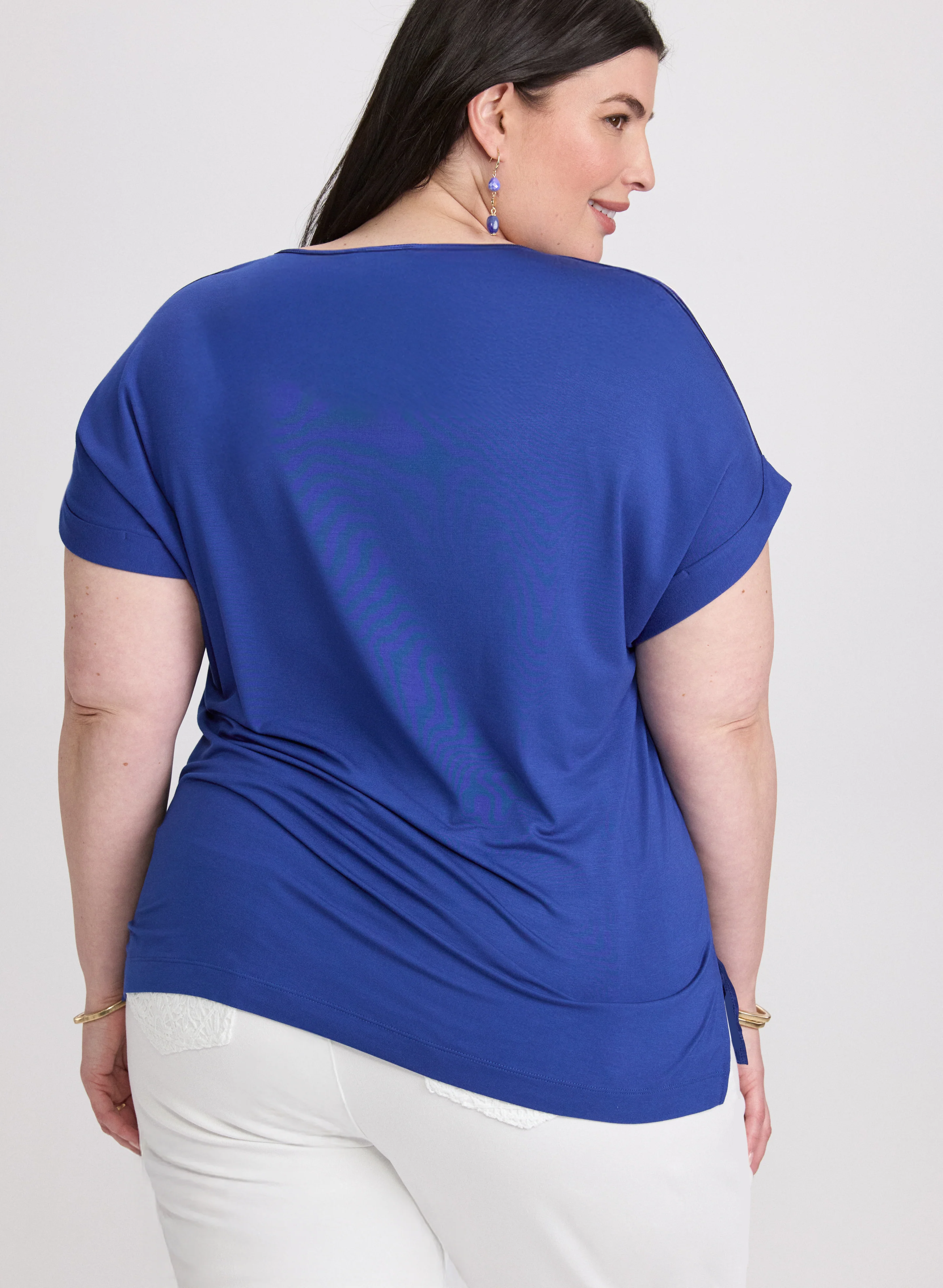 Satin Drop Shoulder Top - Image 4