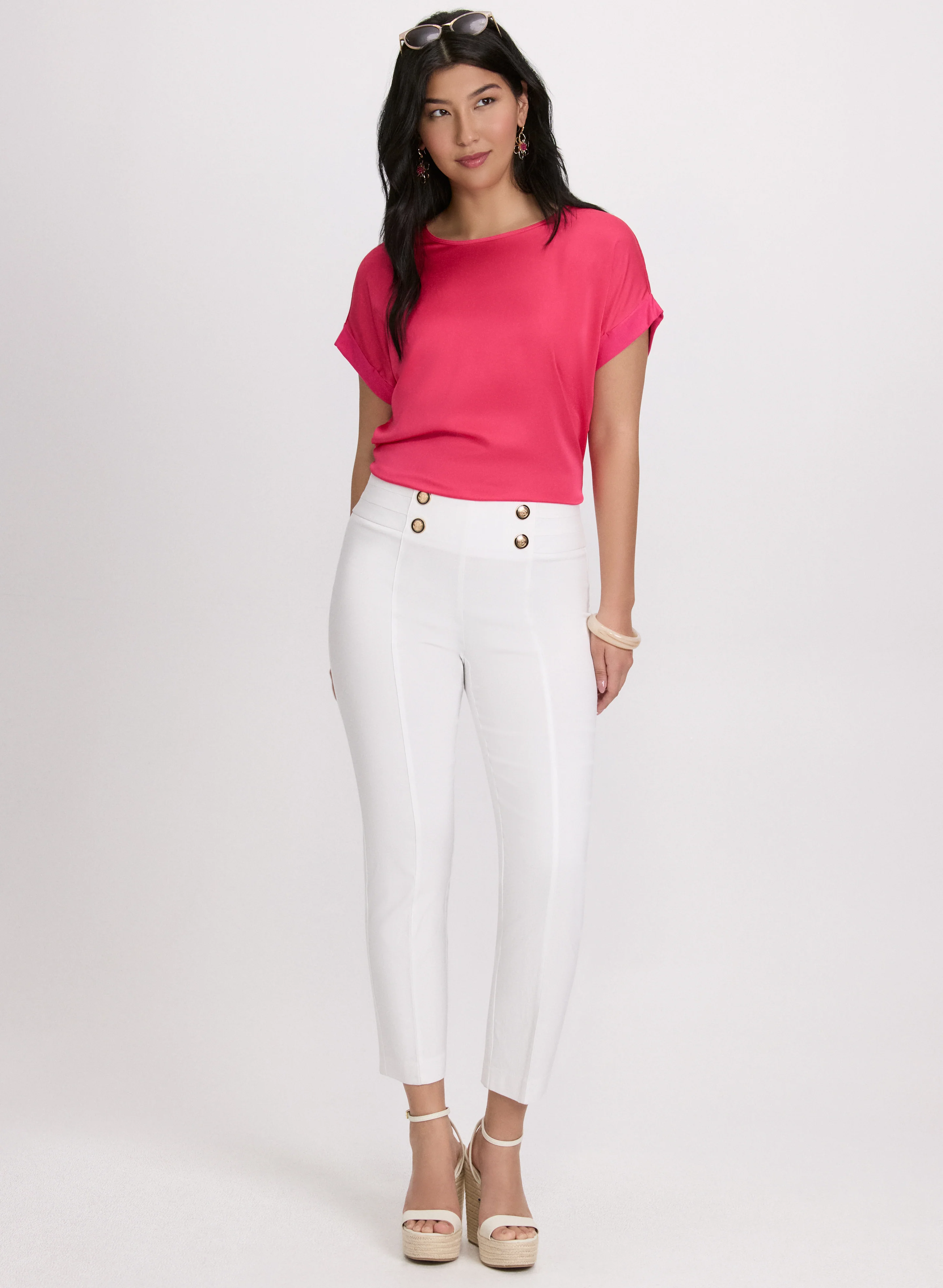Satin Drop Shoulder Top - Image 3