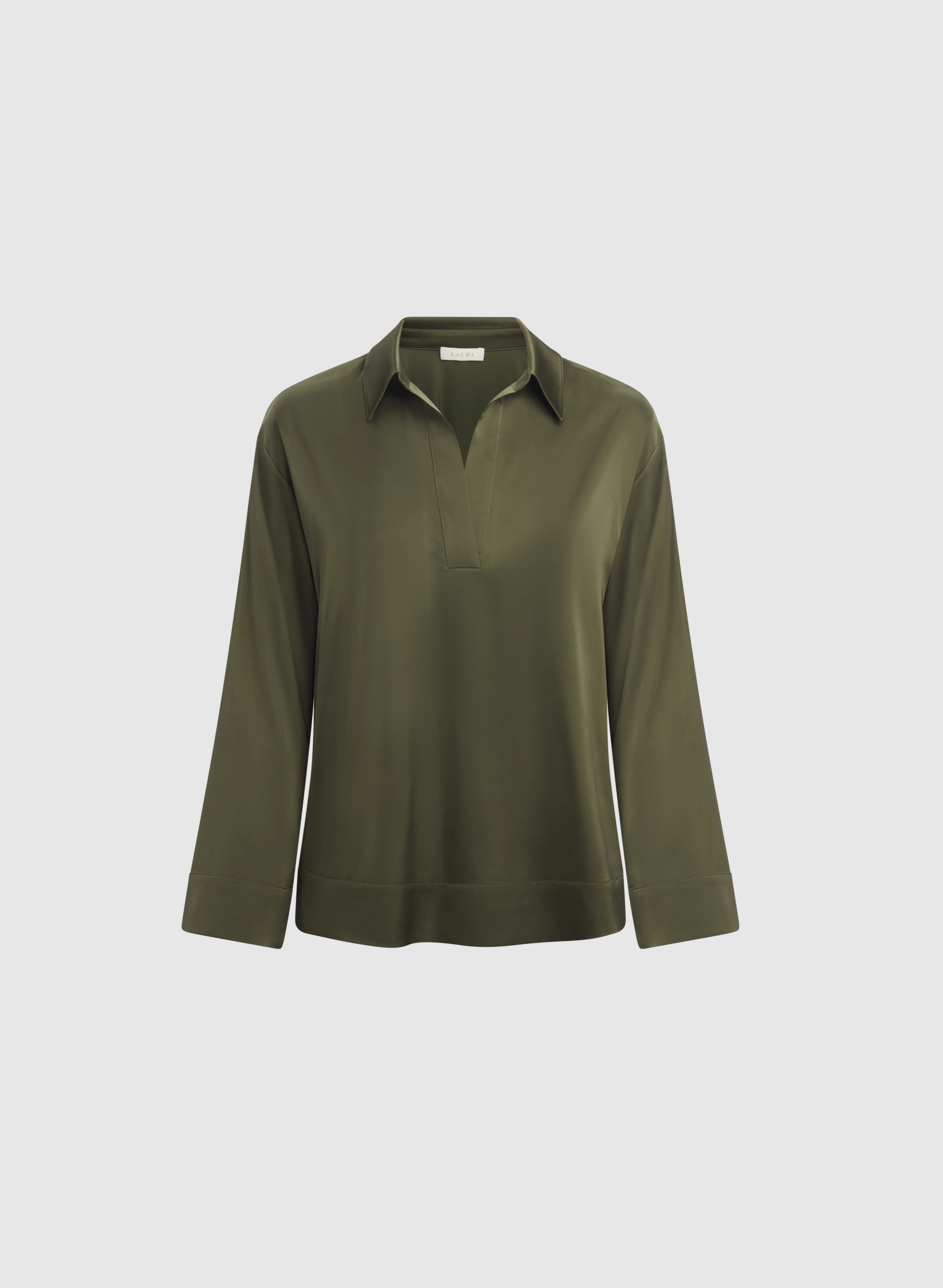 Satin Polo-Neck Blouse - Image 5