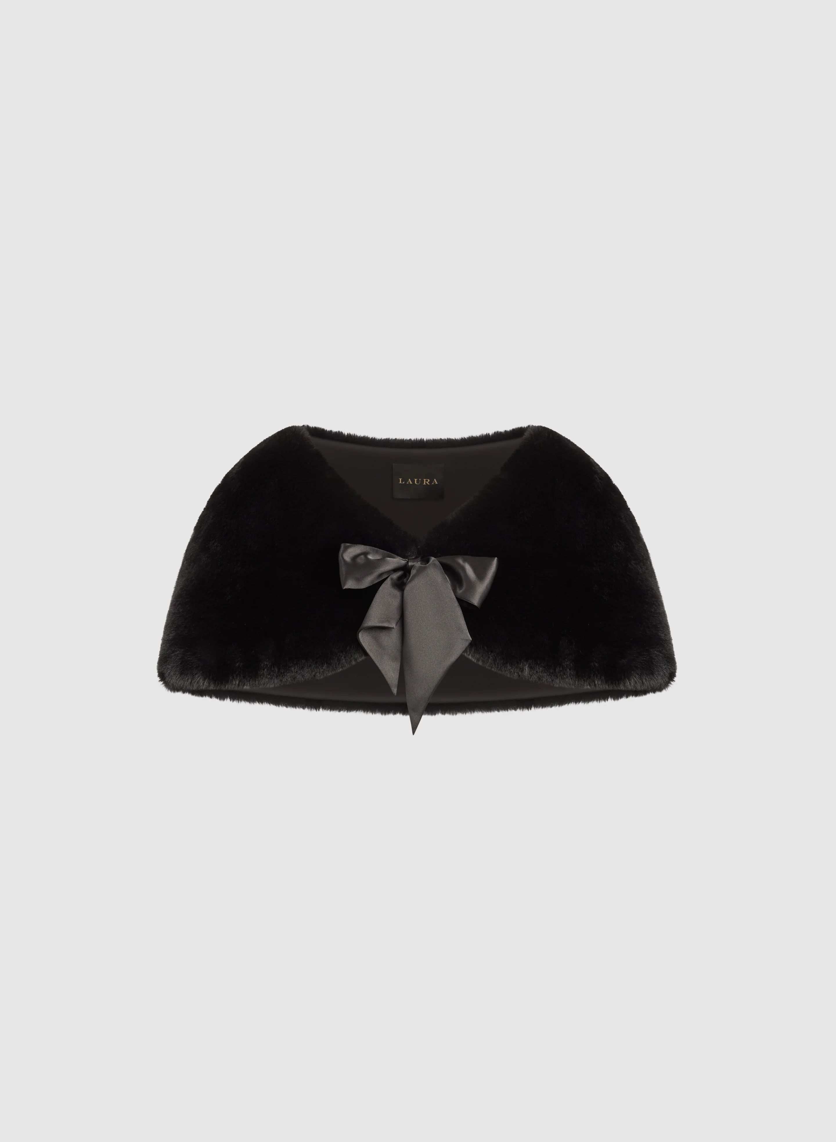 Satin Tie Faux-Fur Stole - Image 6