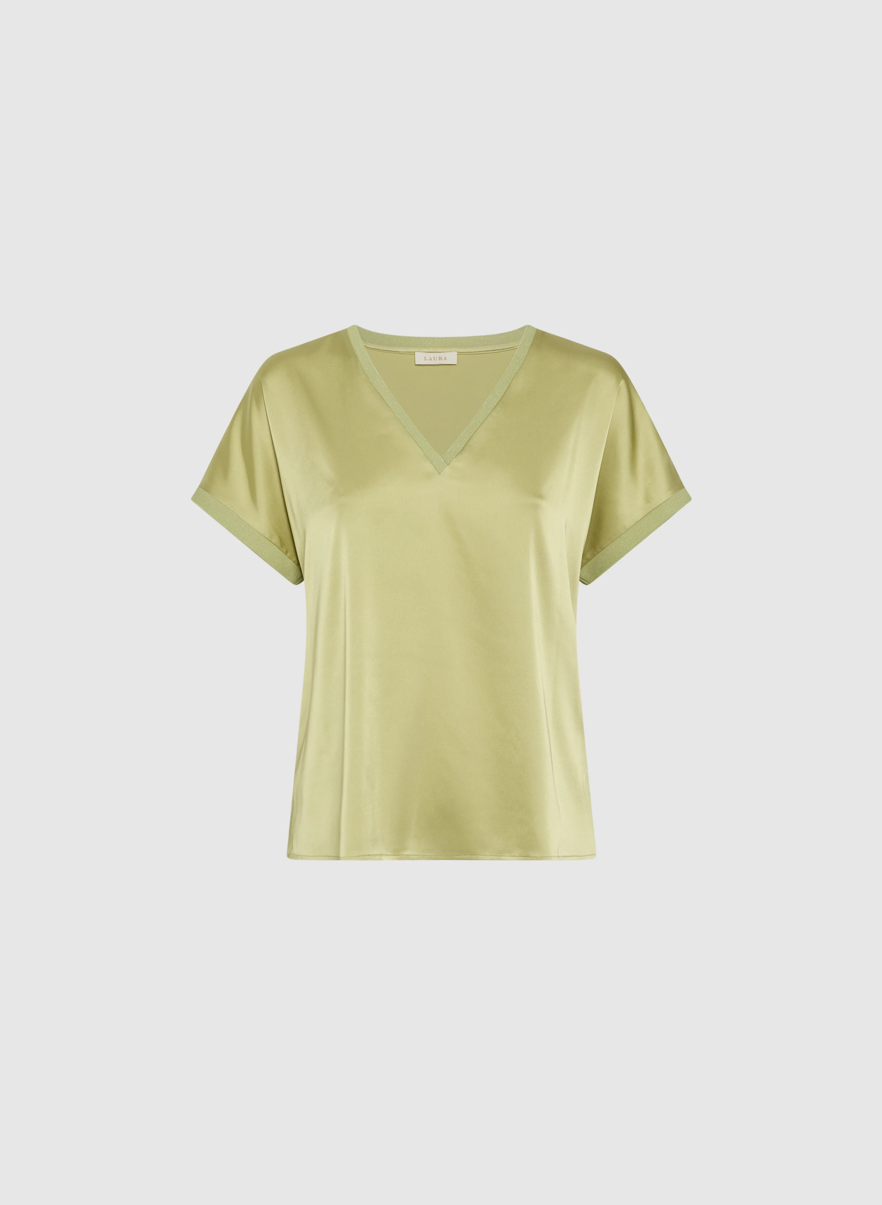 Satin V-Neck Blouse - Image 6