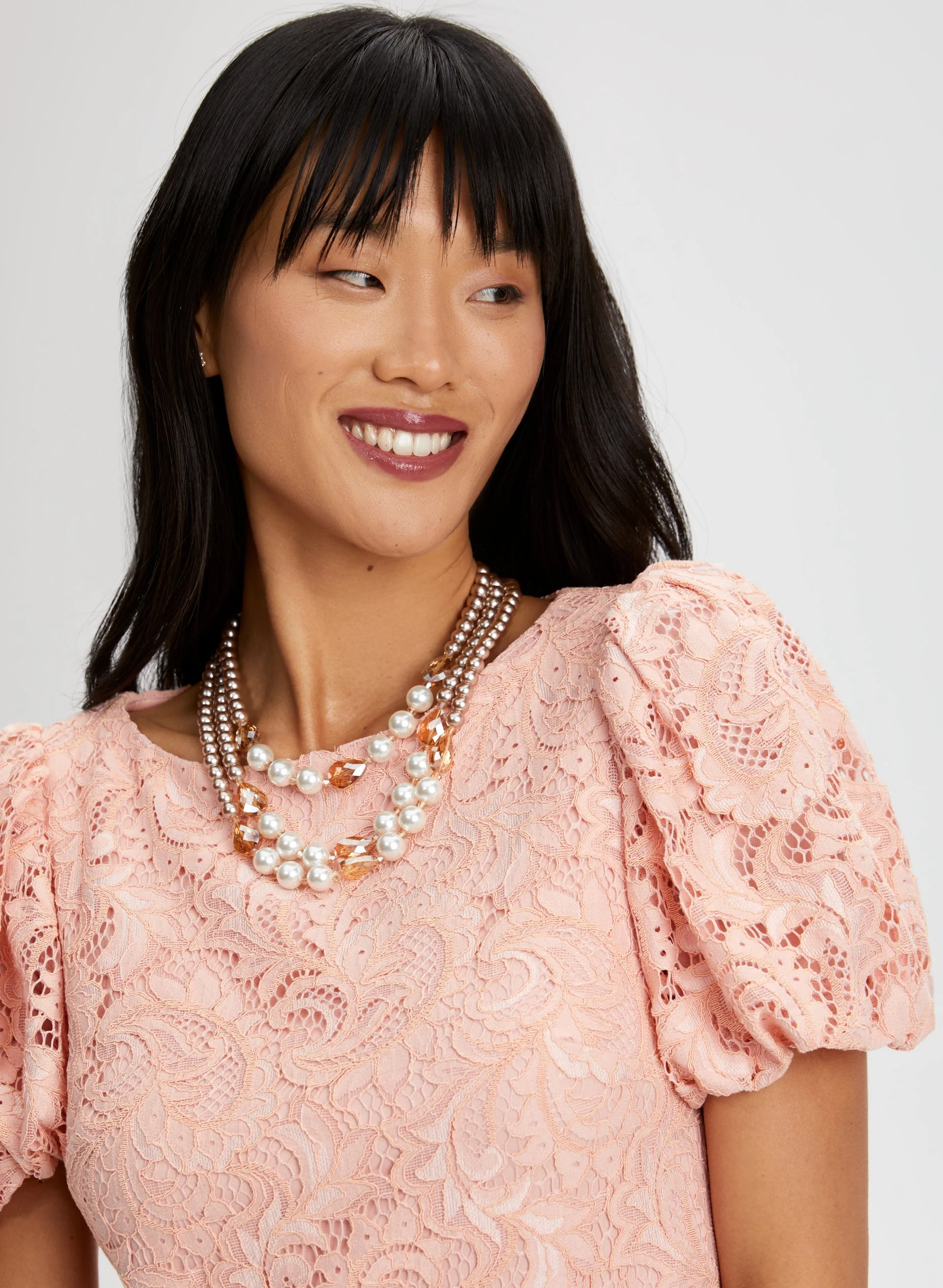 Scallop Detail Lace Dress - Image 4
