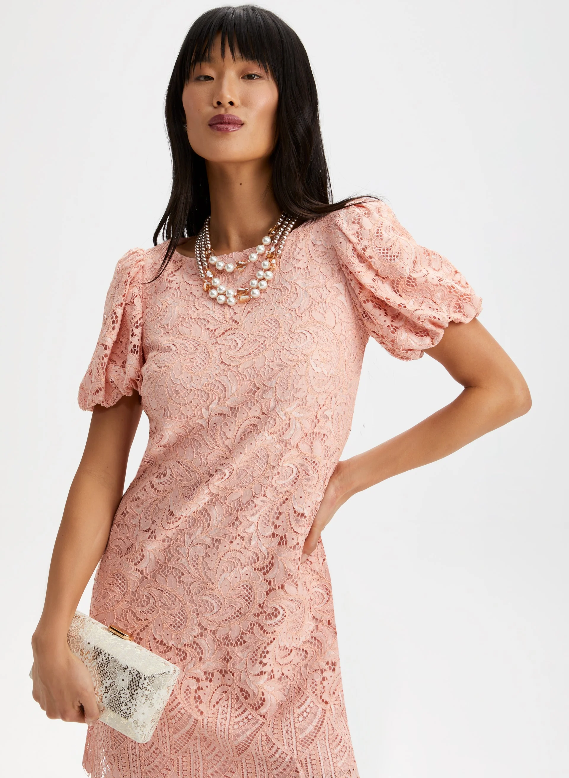 Scallop Detail Lace Dress - Image 5