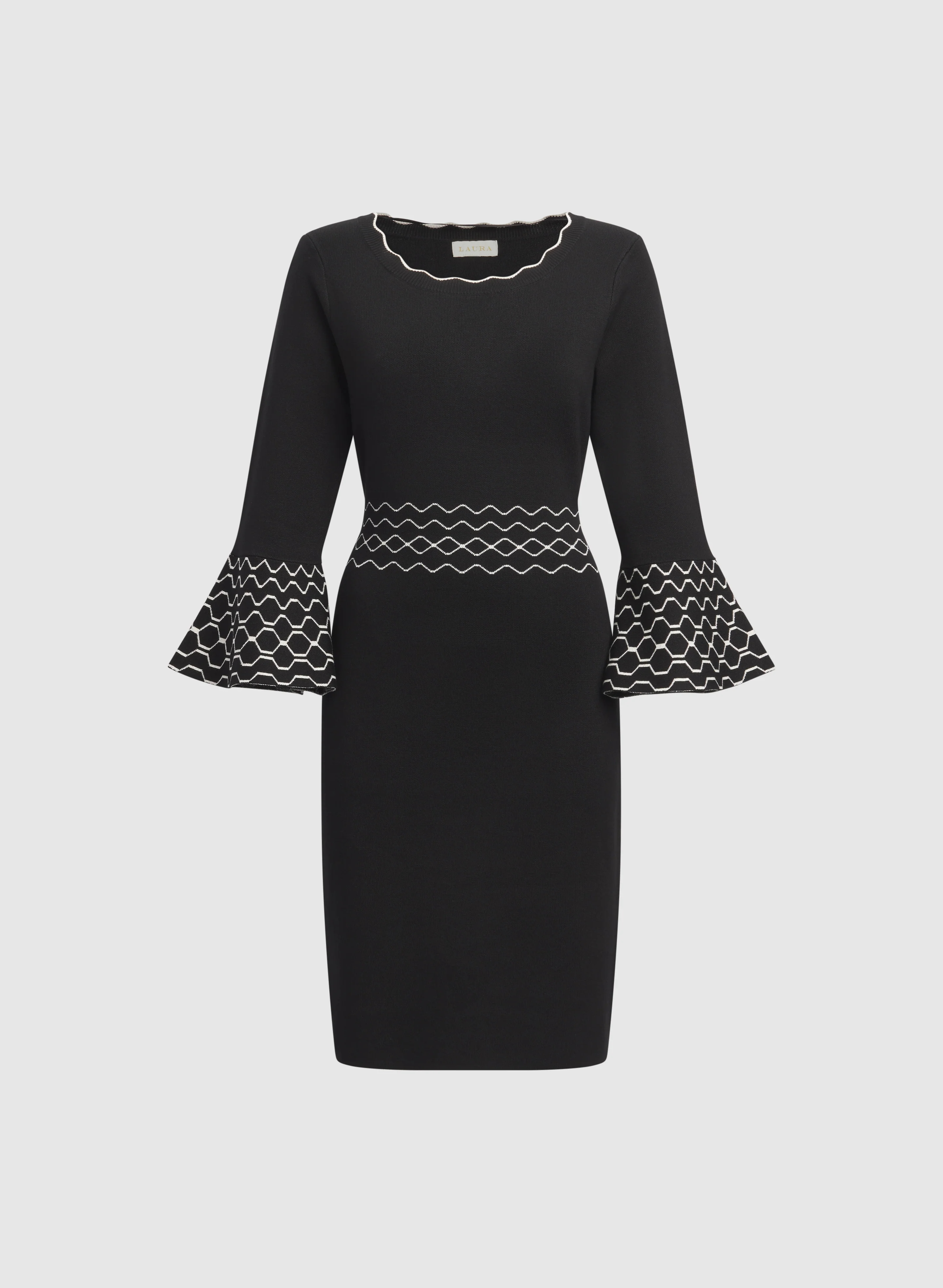 Scalloped Detail Dress - Image 7