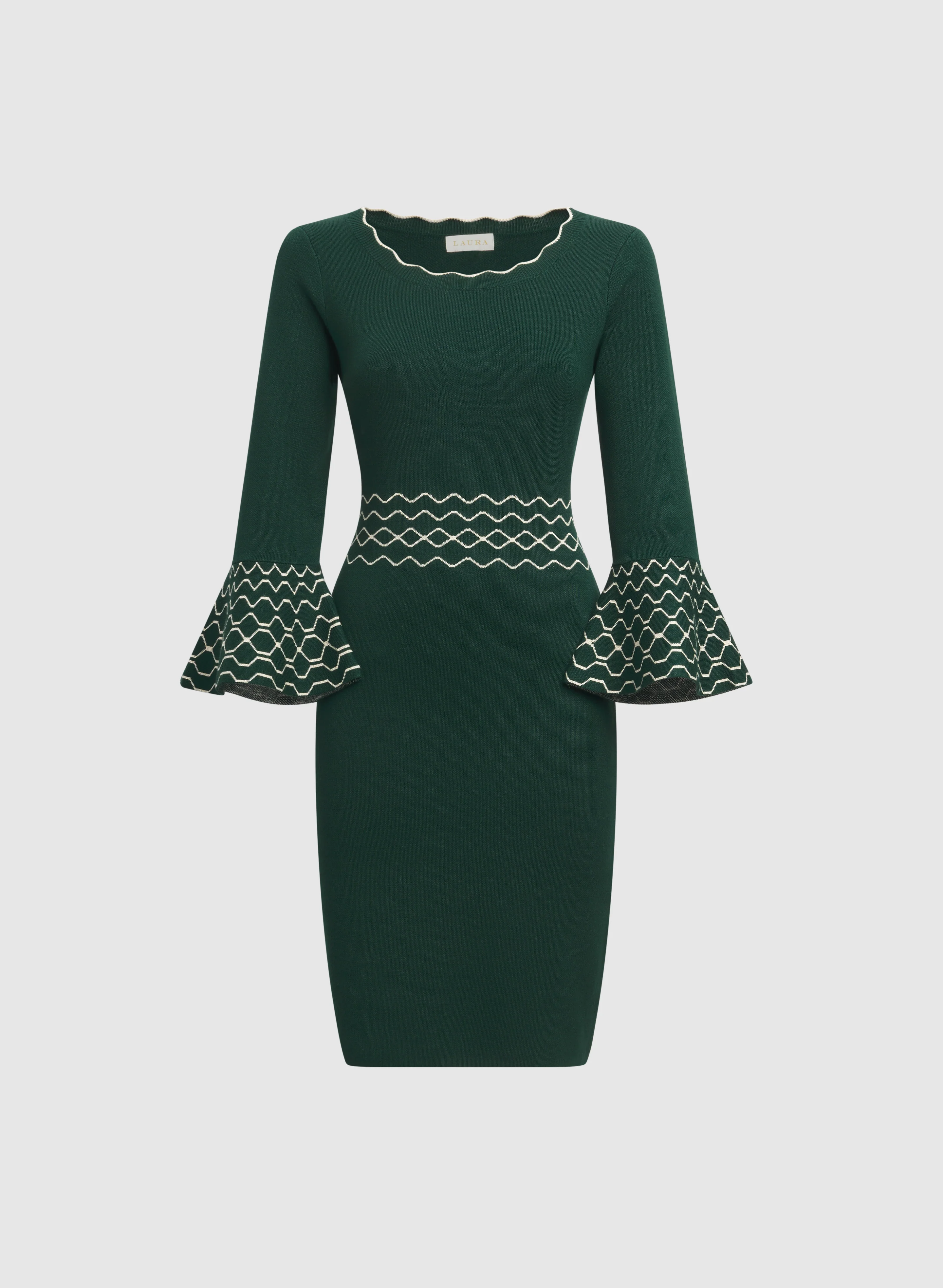 Scalloped Detail Dress - Image 6