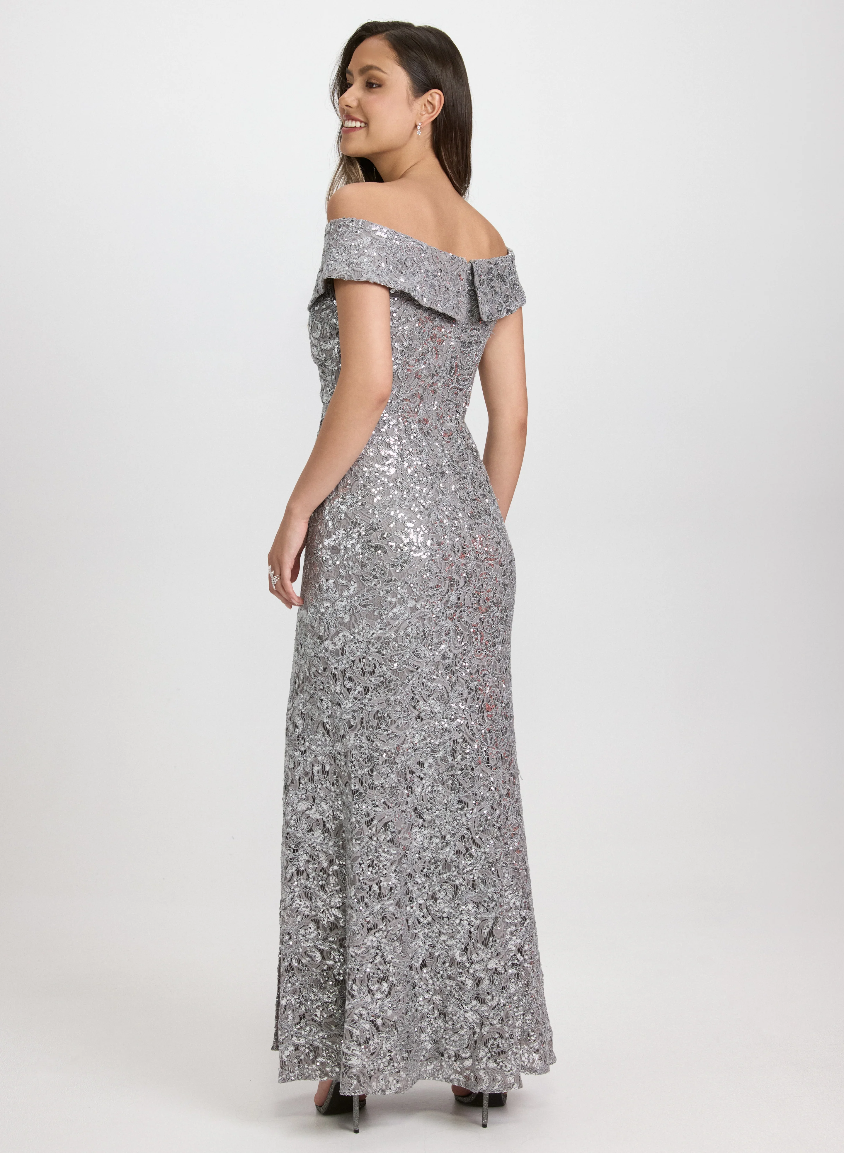 Alex Evenings - Sequin Off-The-Shoulder Dress - Image 3