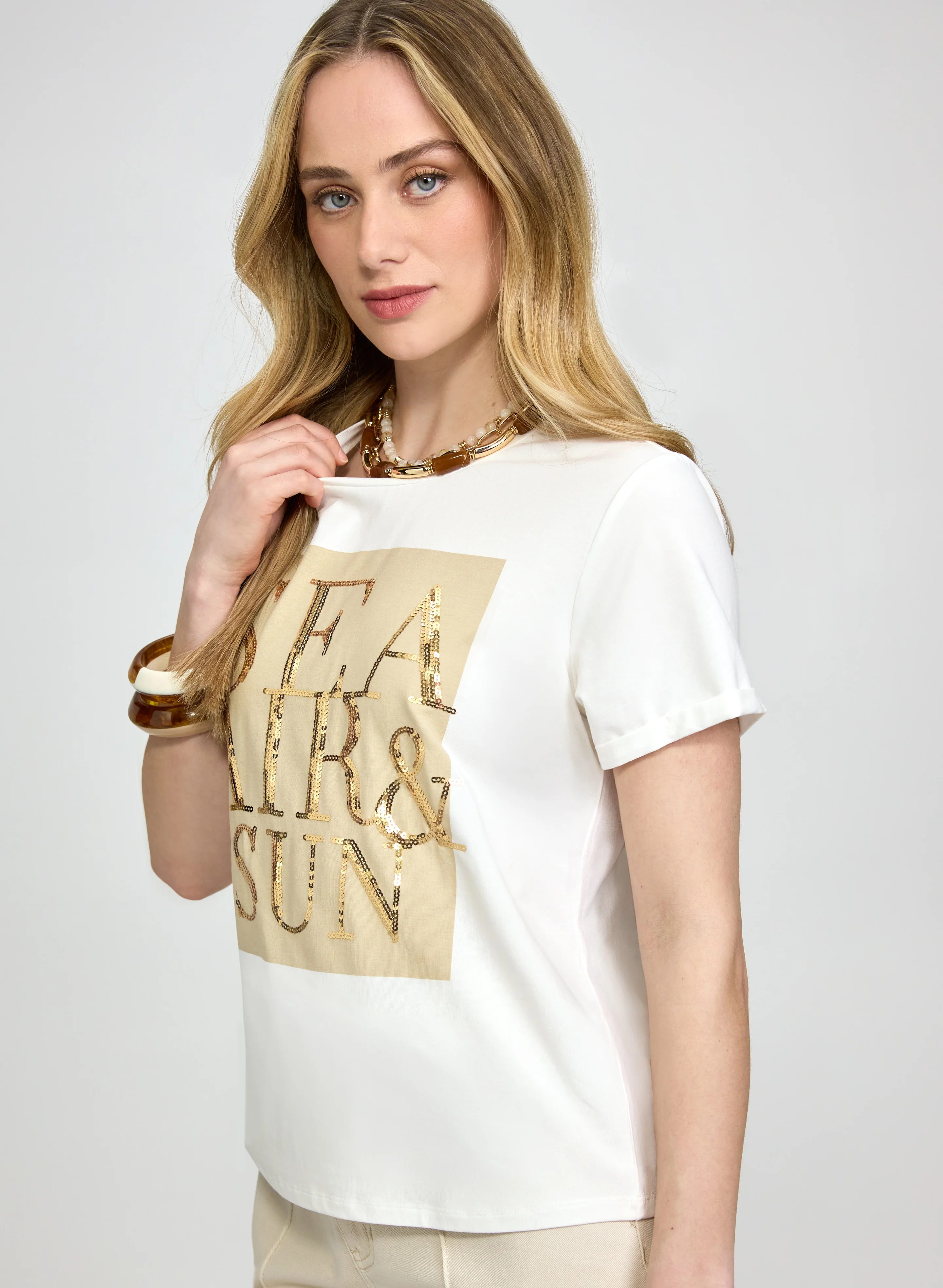 Sequin Logo T-Shirt - Image 4