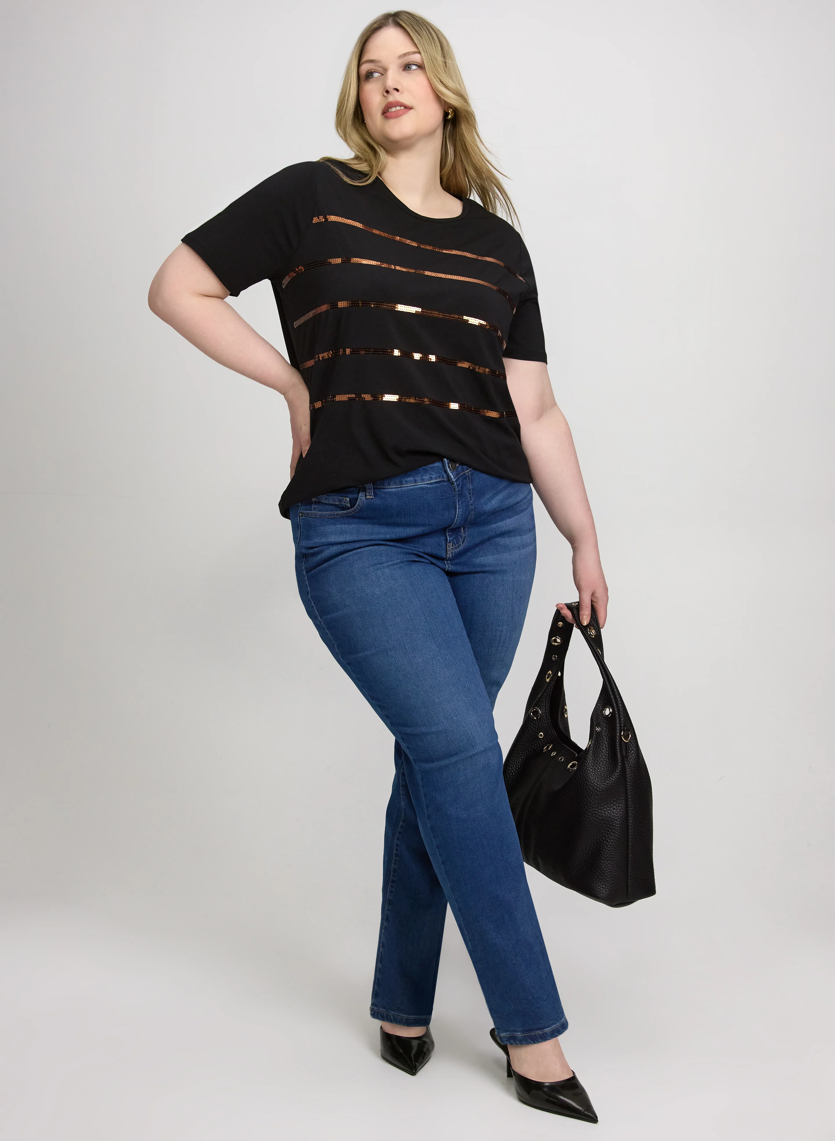 Sequin Stripe T-Shirt - Image 3