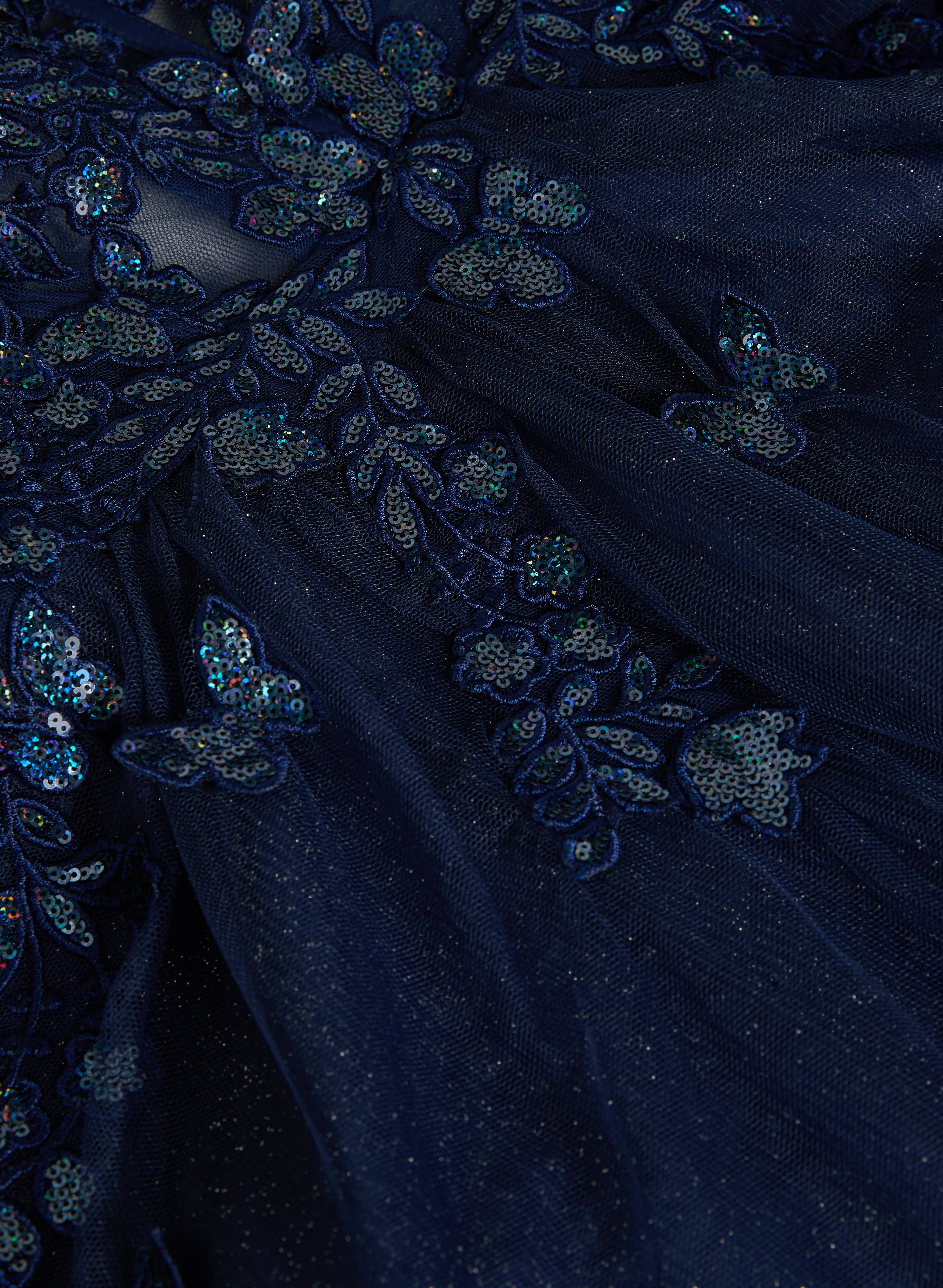 Sequined Butterfly Appliqué Dress - Image 6