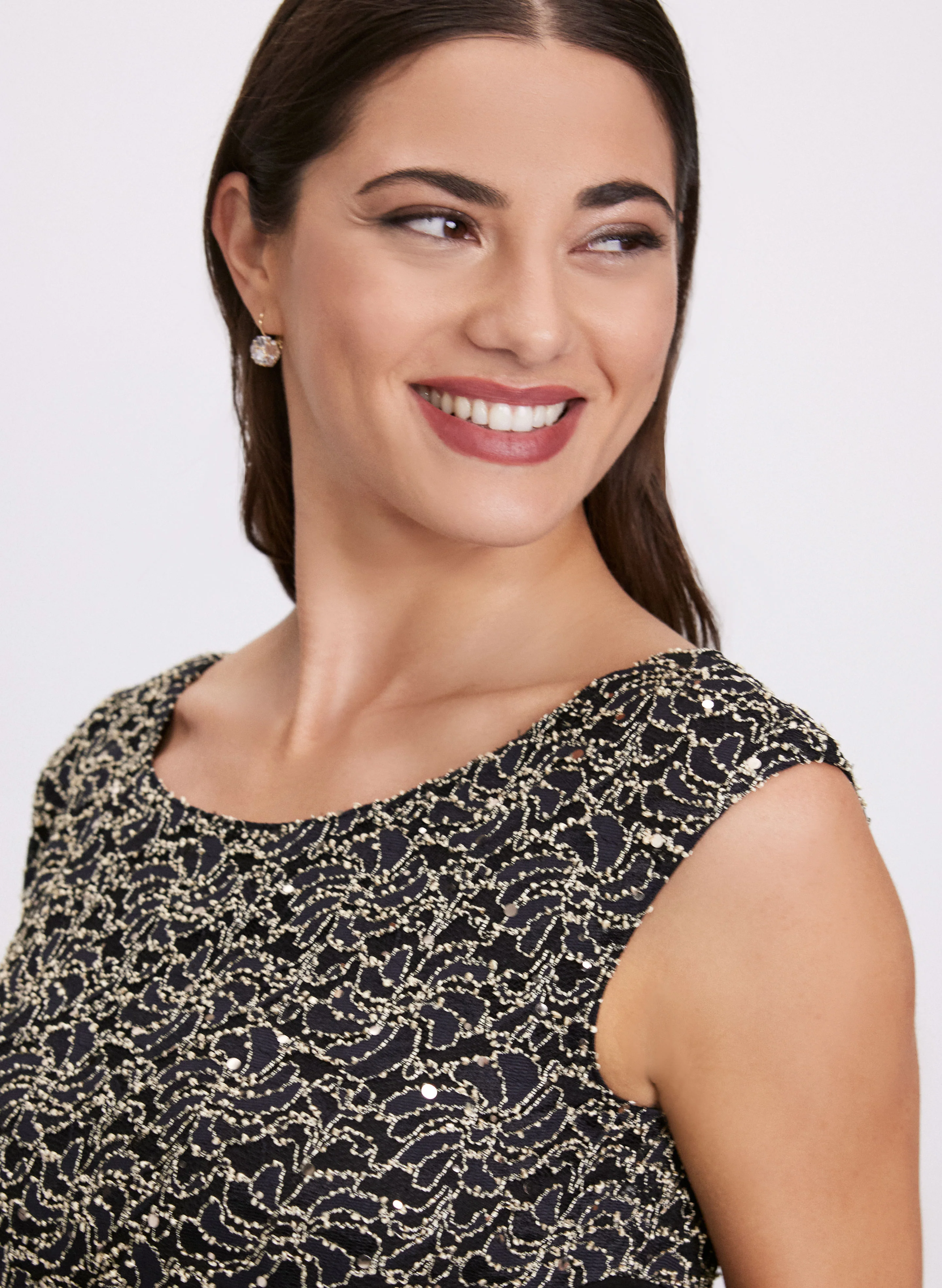 Sequined Empire Waist Dress - Image 5