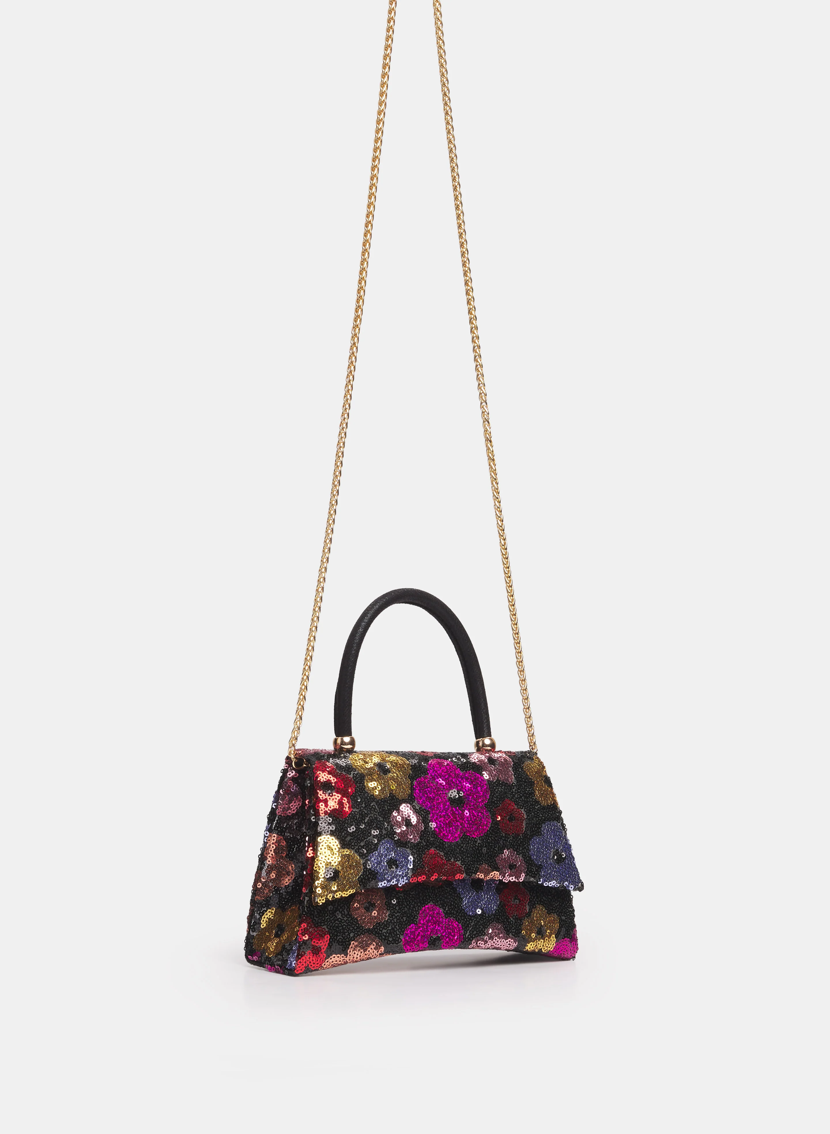 Sequined Floral Box Clutch - Image 3
