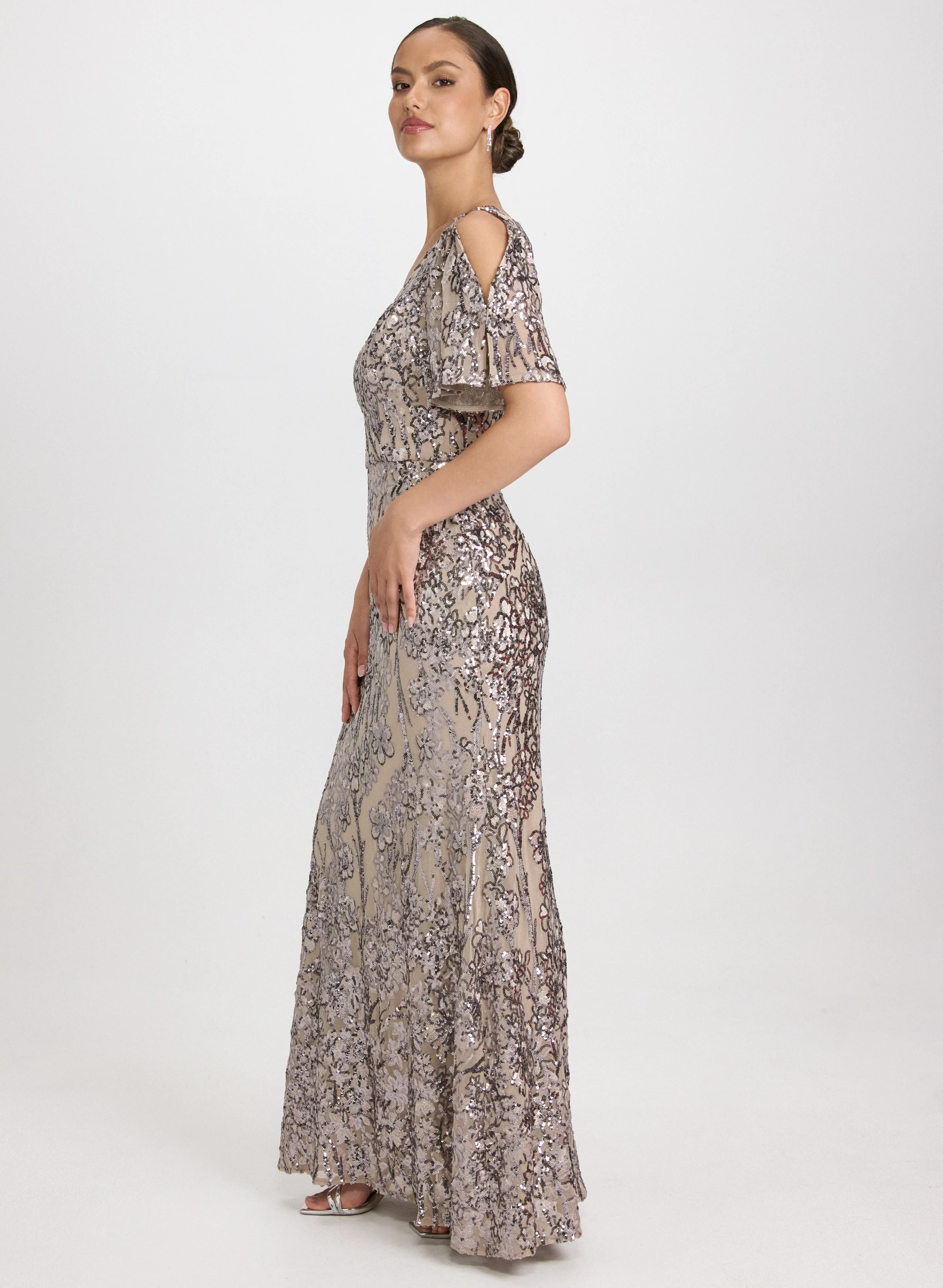 Alex Evenings - Sequin Floral Dress - Image 3